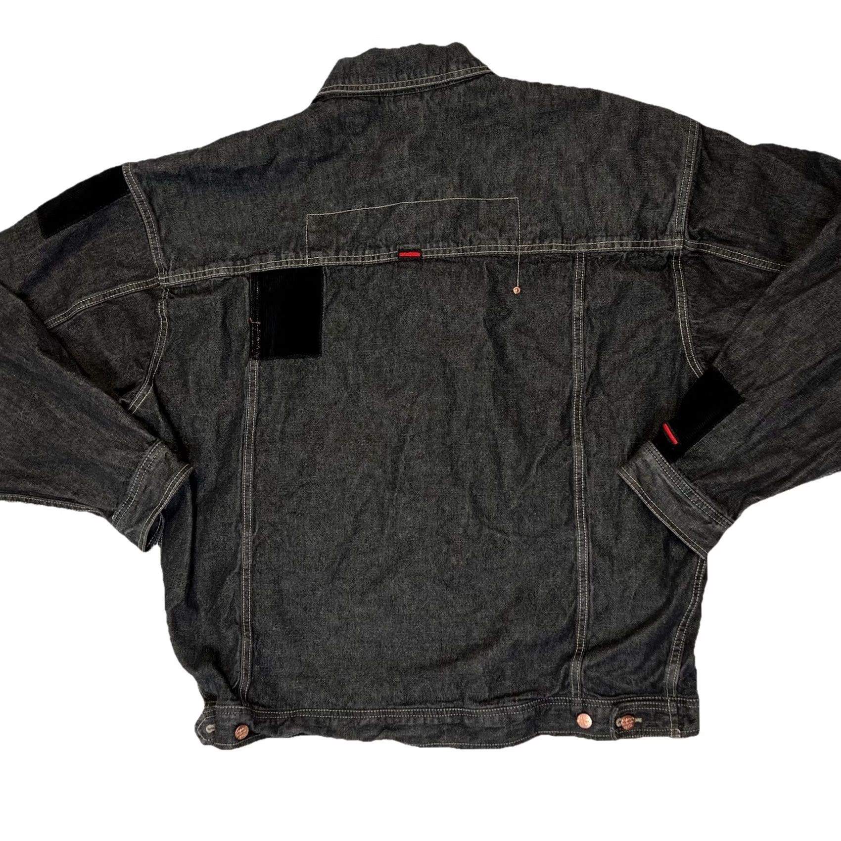 Fubu VINTAGE FUBU Jeans Denim Jacket Mens 2XL Black Hip Hop Oversized Retro Jacket Size US 39 - 2 Thumbnail