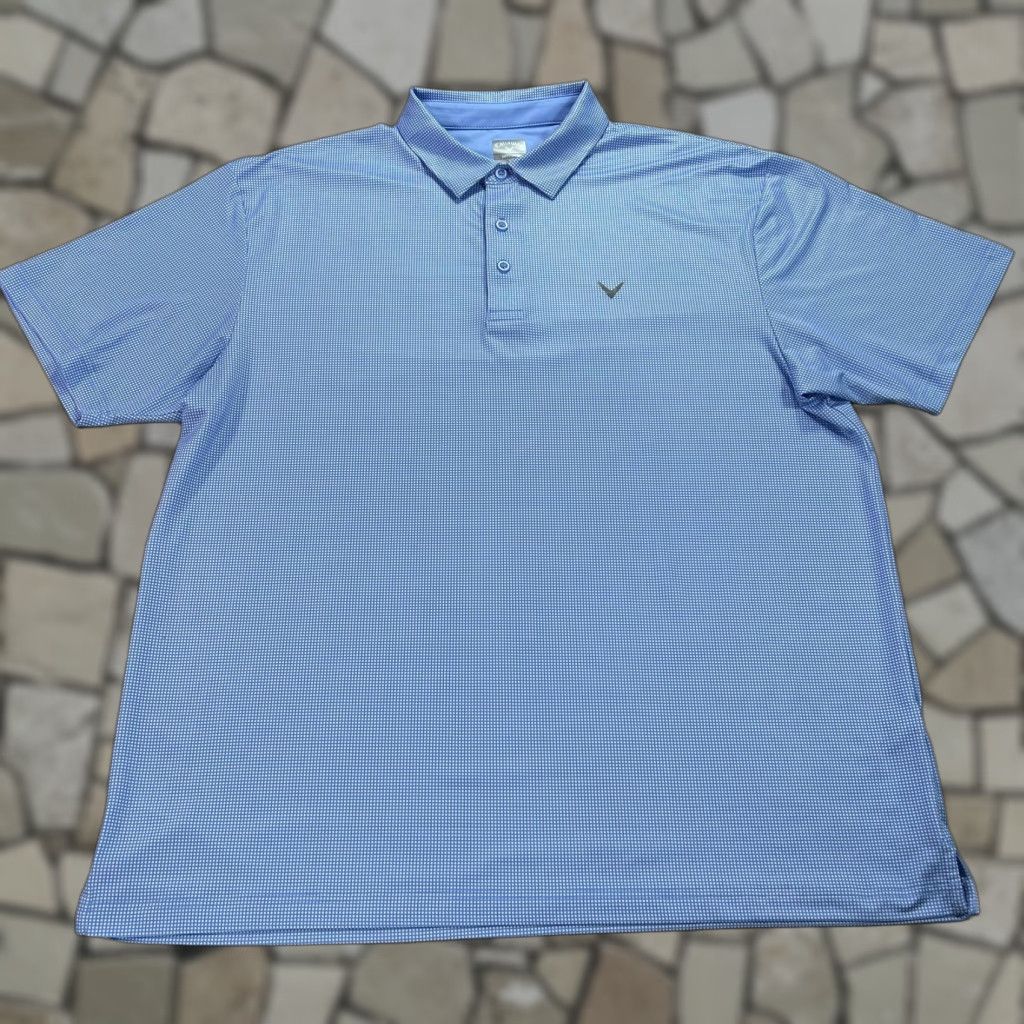 Callaway Callaway Polo Shirt Mens XL Blue Opti Dri Golf Performance Stretch Micro Check Size US XL / EU 56 / 4 - 1 Thumbnail