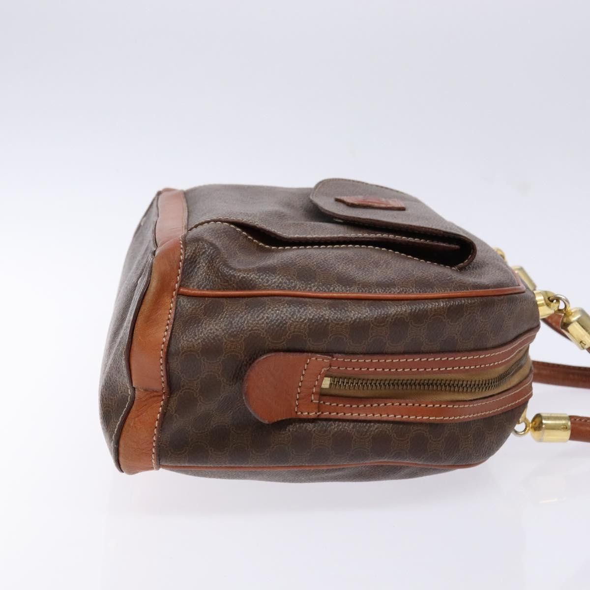Celine CELINE Macadam Canvas Hand Bag Pvc Leather Brown Gold Size ONE SIZE - 4 Thumbnail