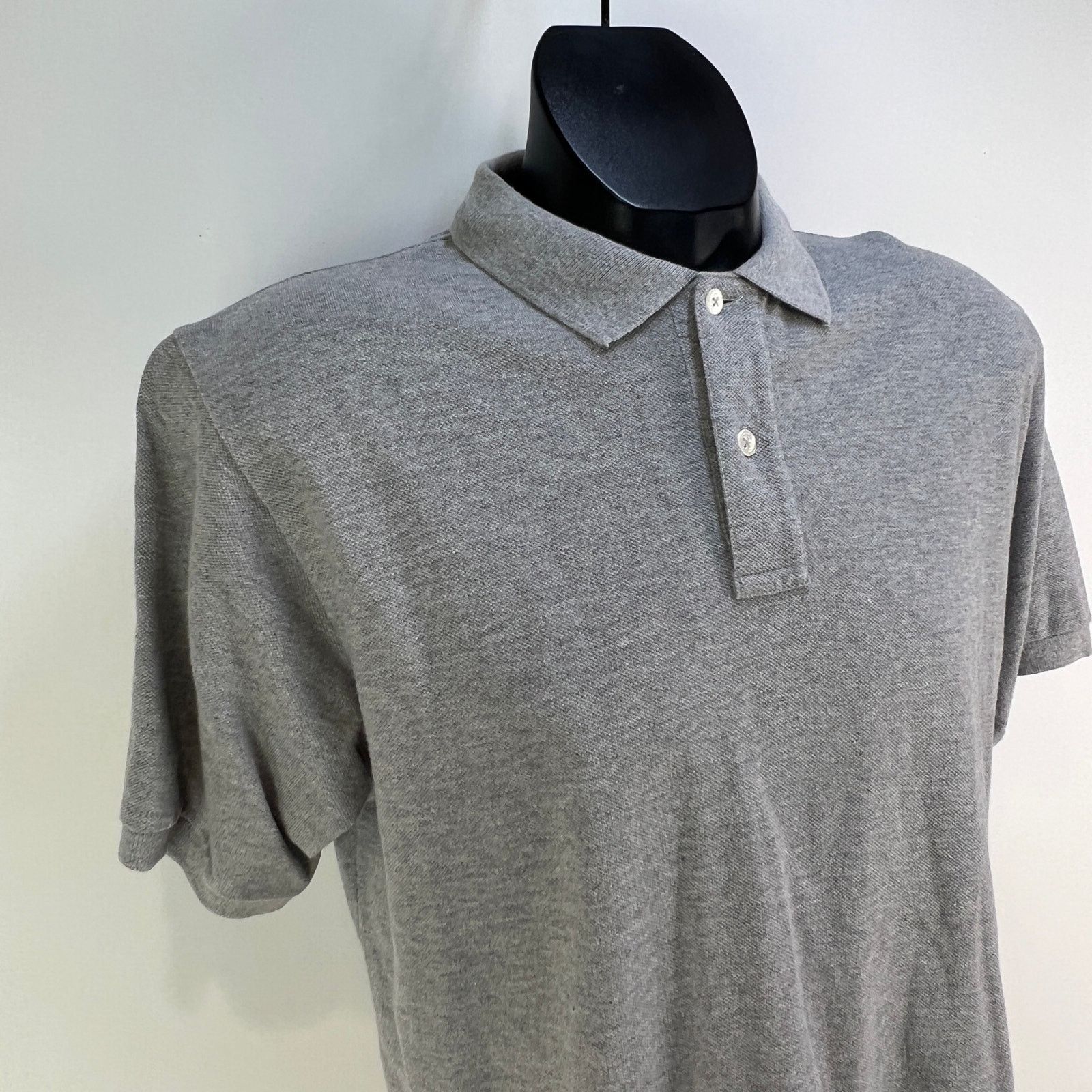 J.Crew × Vintage J.Crew Men's Classic Piqué Polo Shirt Vintage 80s Gray Size US L / EU 52-54 / 3 - 2 Thumbnail
