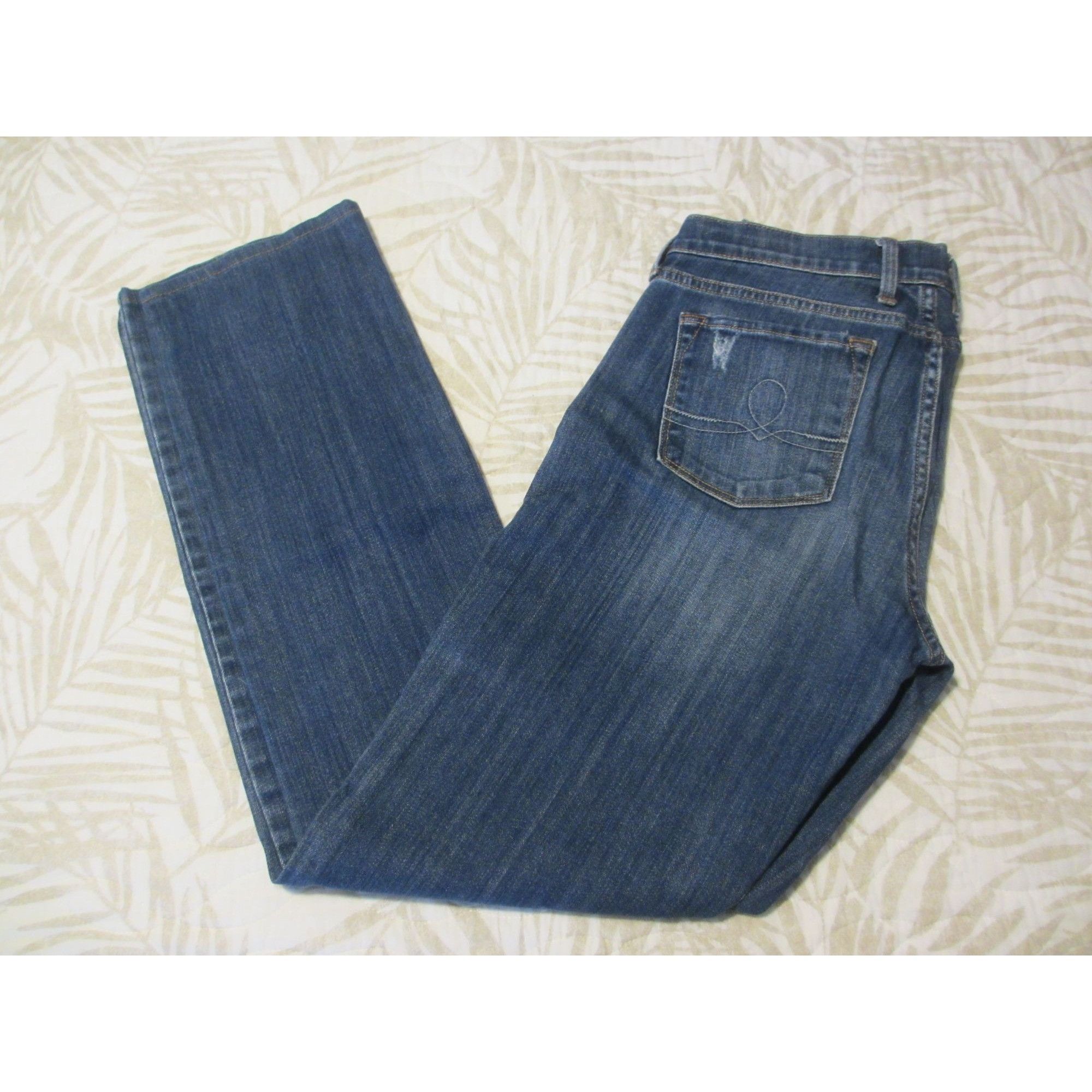 Lucky Brand Lucky Brand Womens Blue Denim Jeans With Leather Patch & Dis Size 32" / US 10 / IT 46 - 3 Thumbnail
