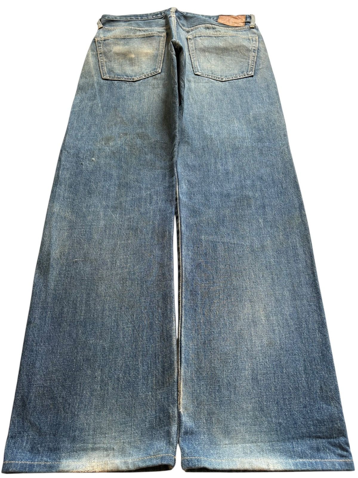 Japanese Brand Vintage Japanese Brand Selvedge Mud Wash Distress Baggy Jean Size US 32 / EU 48 - 2 Thumbnail