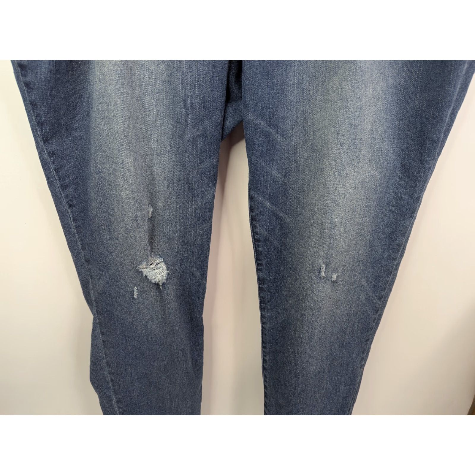 Vintage Democracy Slimming Jeans Skinny High Rise 20W Blue Denim Jeans Women Distressed Size 42" / US 20 - 3 Thumbnail