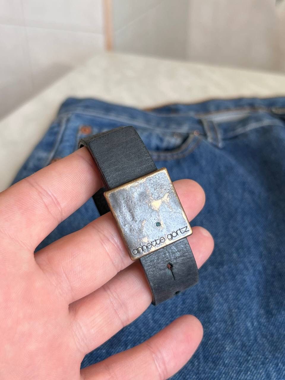 Arnette × Vintage Annette Gortz Wrap Leather Bracelet Germany Size ONE SIZE - 3 Thumbnail