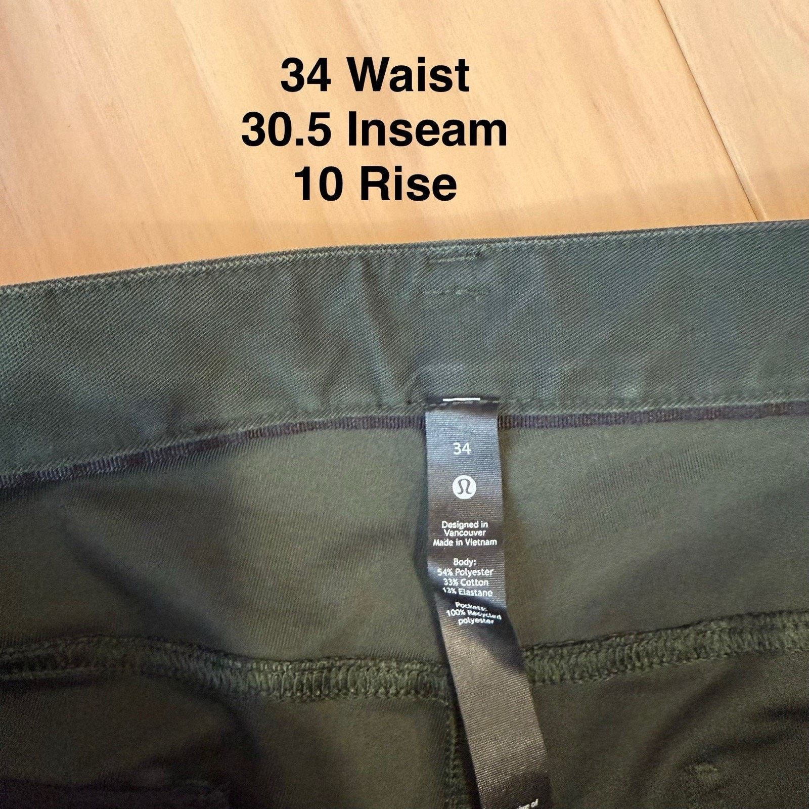 Lululemon Lululemon ABC Pants 34 Green Canvas Athleisure Golf Surge Size US 34 / EU 50 - 5 Thumbnail