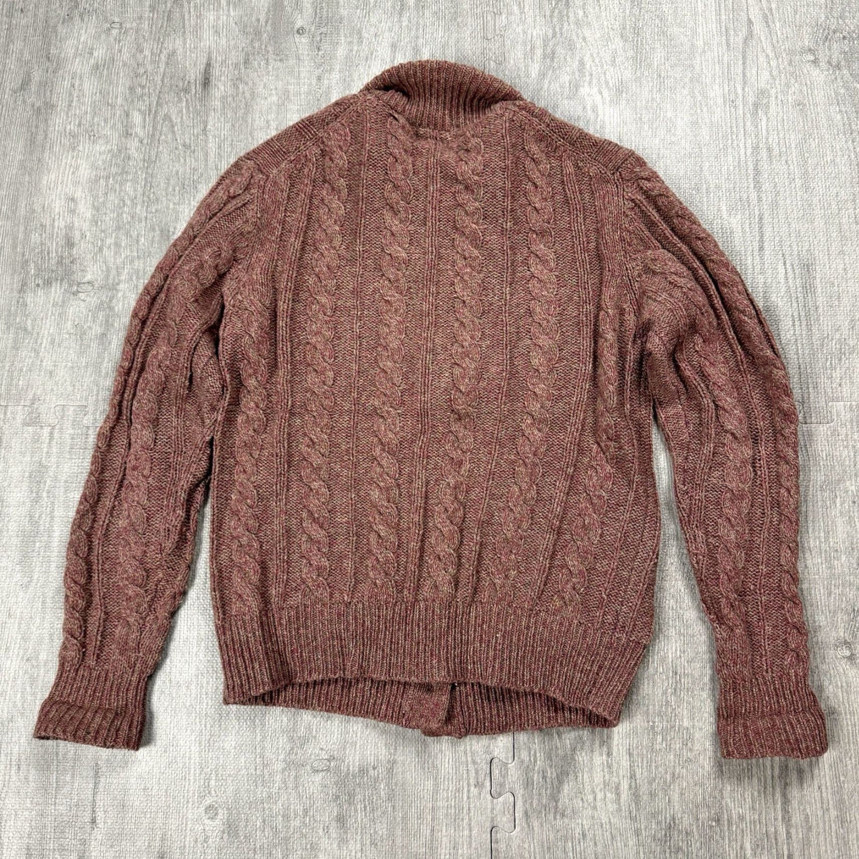 Orvis VINTAGE ORVIS CABLE KNIT CARDIGAN WOMENS M RED Size M / US 6-8 / IT 42-44 - 5 Thumbnail