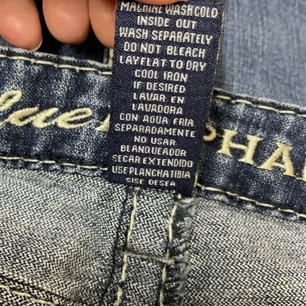 Other VTG Blue Asphalt Distressed Denim Flare Leg Jeans Women 11 Size 34" / US 12 / IT 48 - 3 Thumbnail