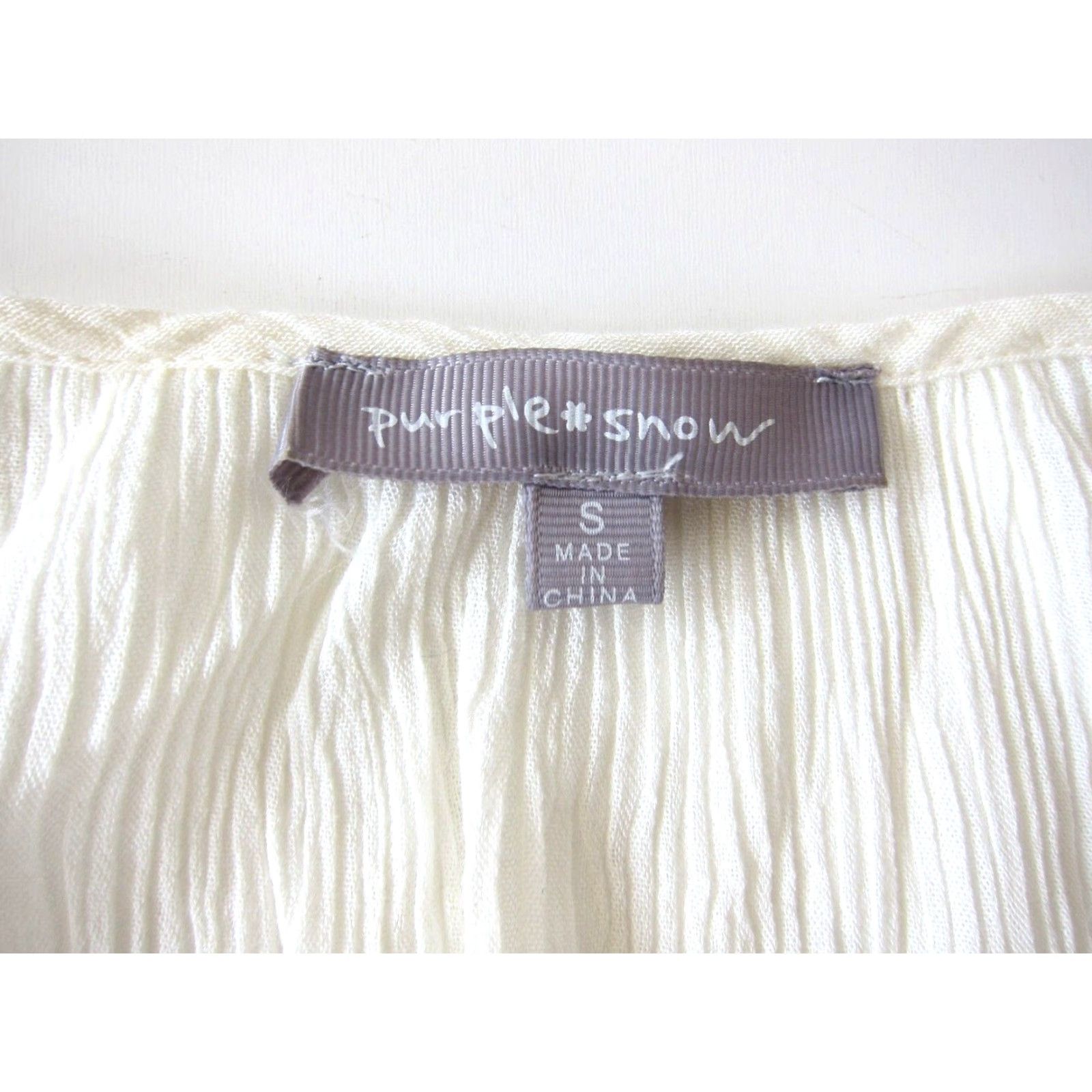 Vintage Purple Snow 100% Rayon Ivory Lace Long Sleeve Sheath Tunic Dress S Size S / US 4 / IT 40 - 5 Thumbnail