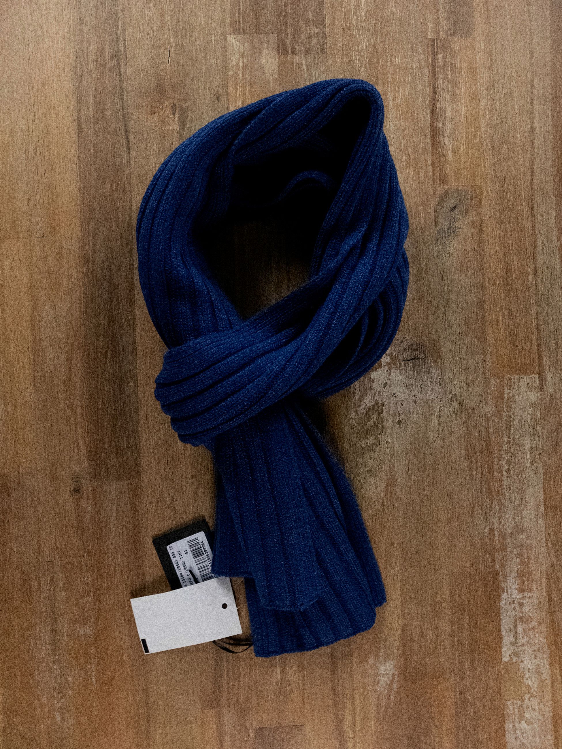 Gran Sasso GRAN SASSO blue ribbed cashmere scarf NWT Size ONE SIZE - 6 Thumbnail