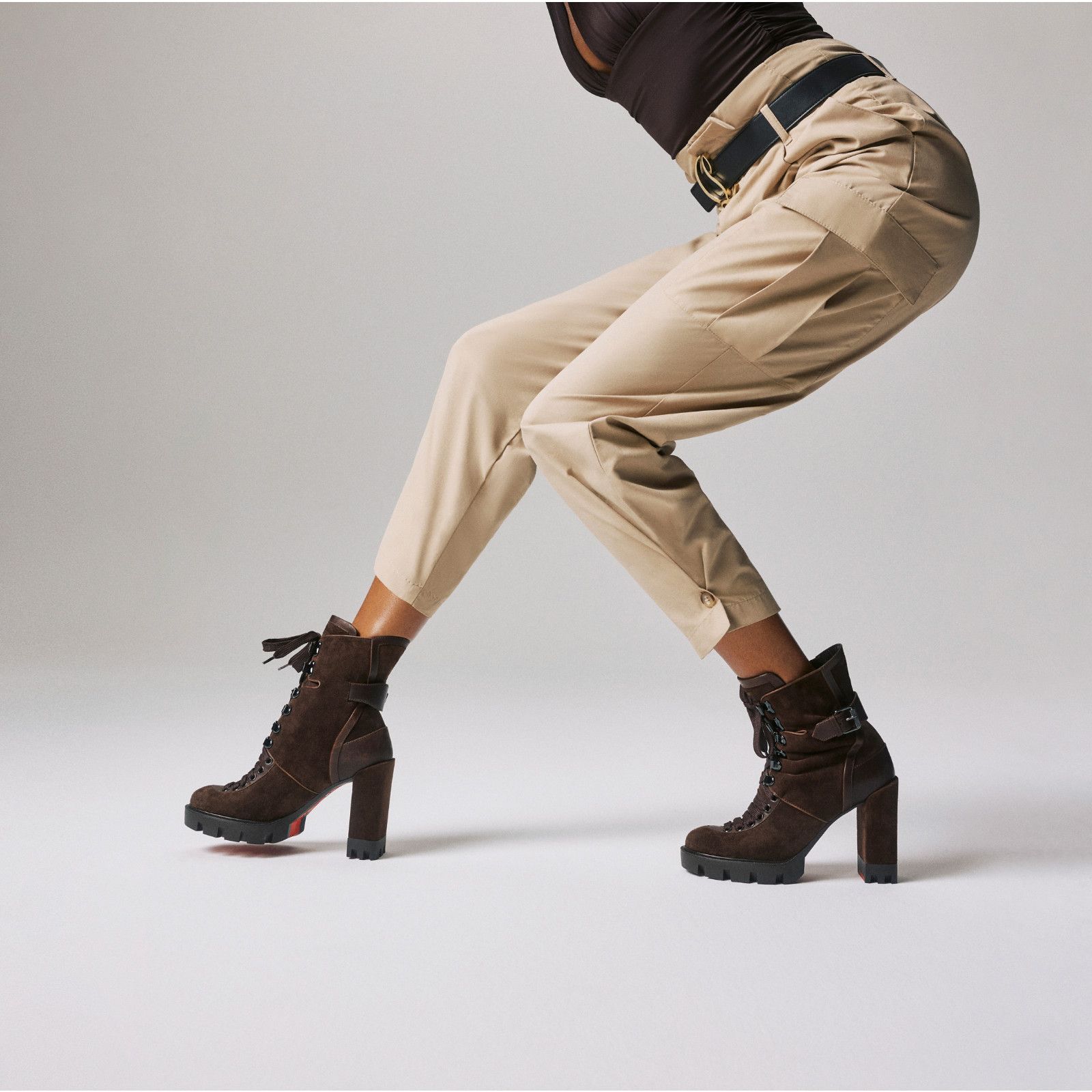 Christian Louboutin Christian Louboutin Macademia 100 Brown Platform Block Size US 10 / IT 40 - 5 Thumbnail