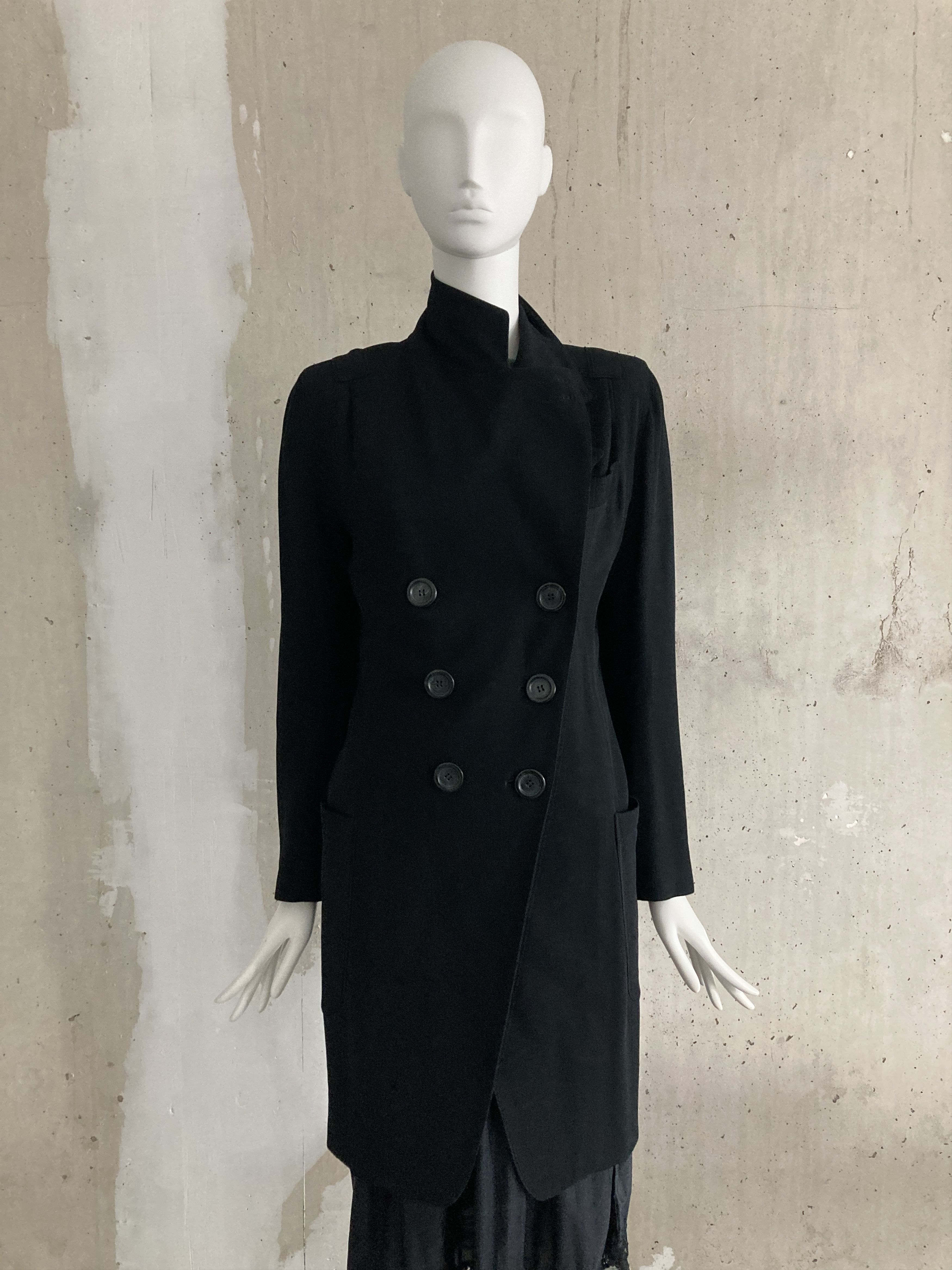 Ann Demeulemeester FW1992 Archive Double Breasted Coat Size S / US 4 / IT 40 - 3 Thumbnail