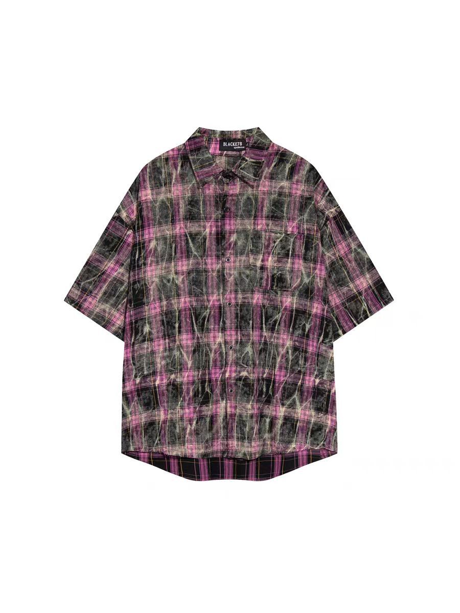 Japanese Brand × Vintage Vintage High Street Hip Hop Plaid Button Down Shirt Size US M / EU 48-50 / 2 - 1 Thumbnail