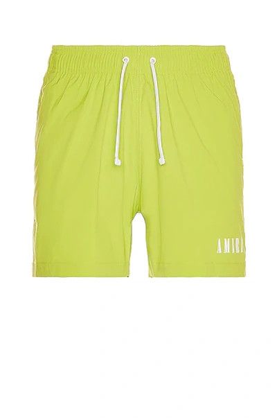 Amiri o1mle0925 Core Logo Swim Trunk Short in Lime Green Size US 34 / EU 50 - 1 Preview