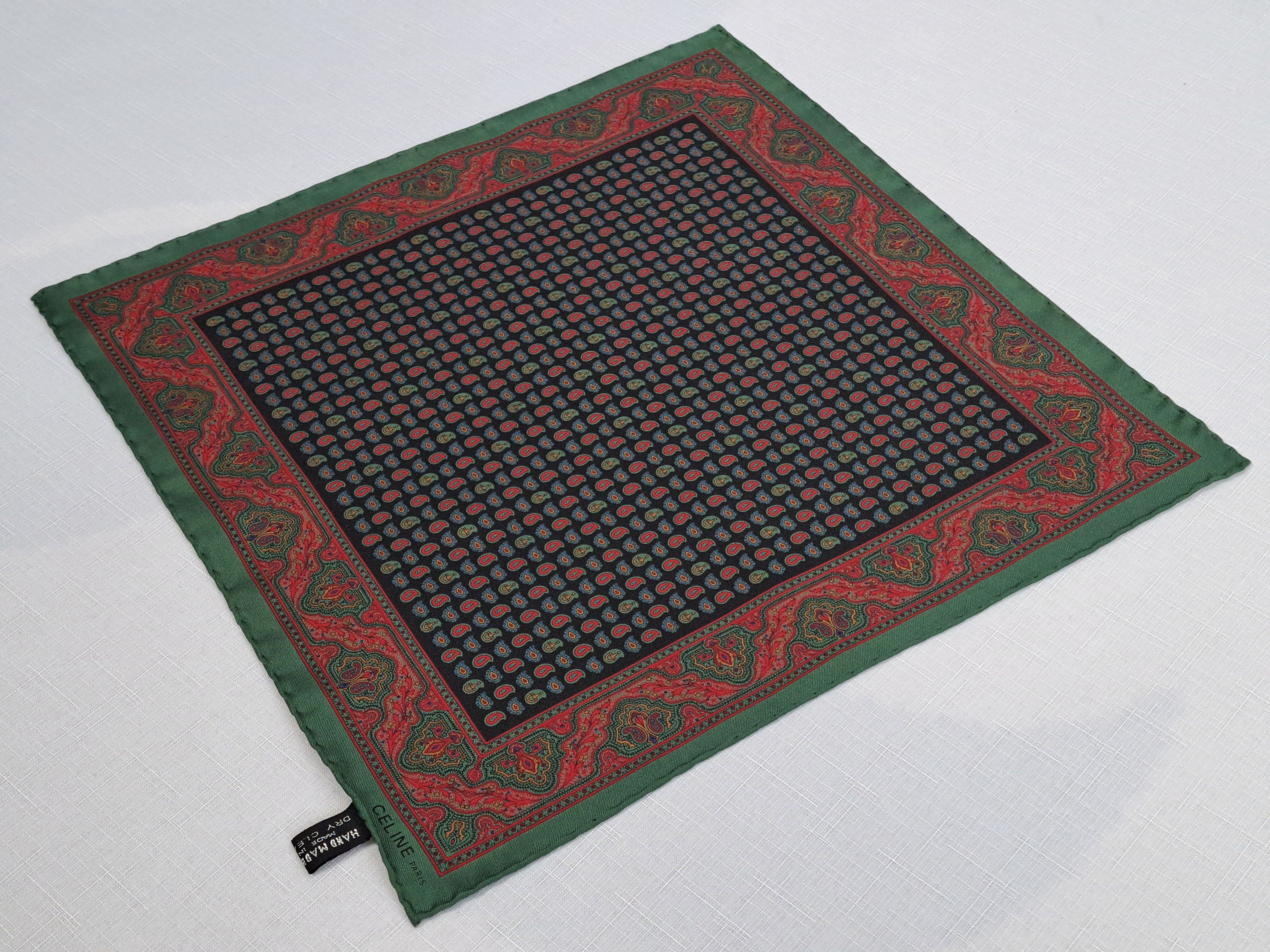 Celine Vintage Celine Paris silk Handkerchief/Pocket Square. Size ONE SIZE - 1 Thumbnail