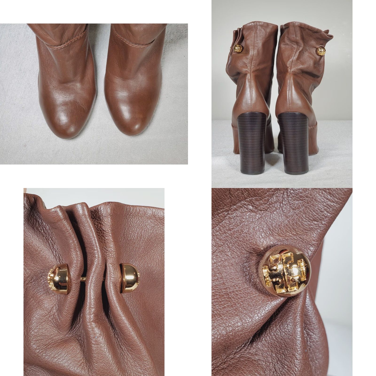 Tory Burch Tory Burch Sable Nappa Fly Ankle Boots Fig Brown High Heel Brazil Women's US 10 Boot Menus? Size US 10 / IT 40 - 8 Thumbnail