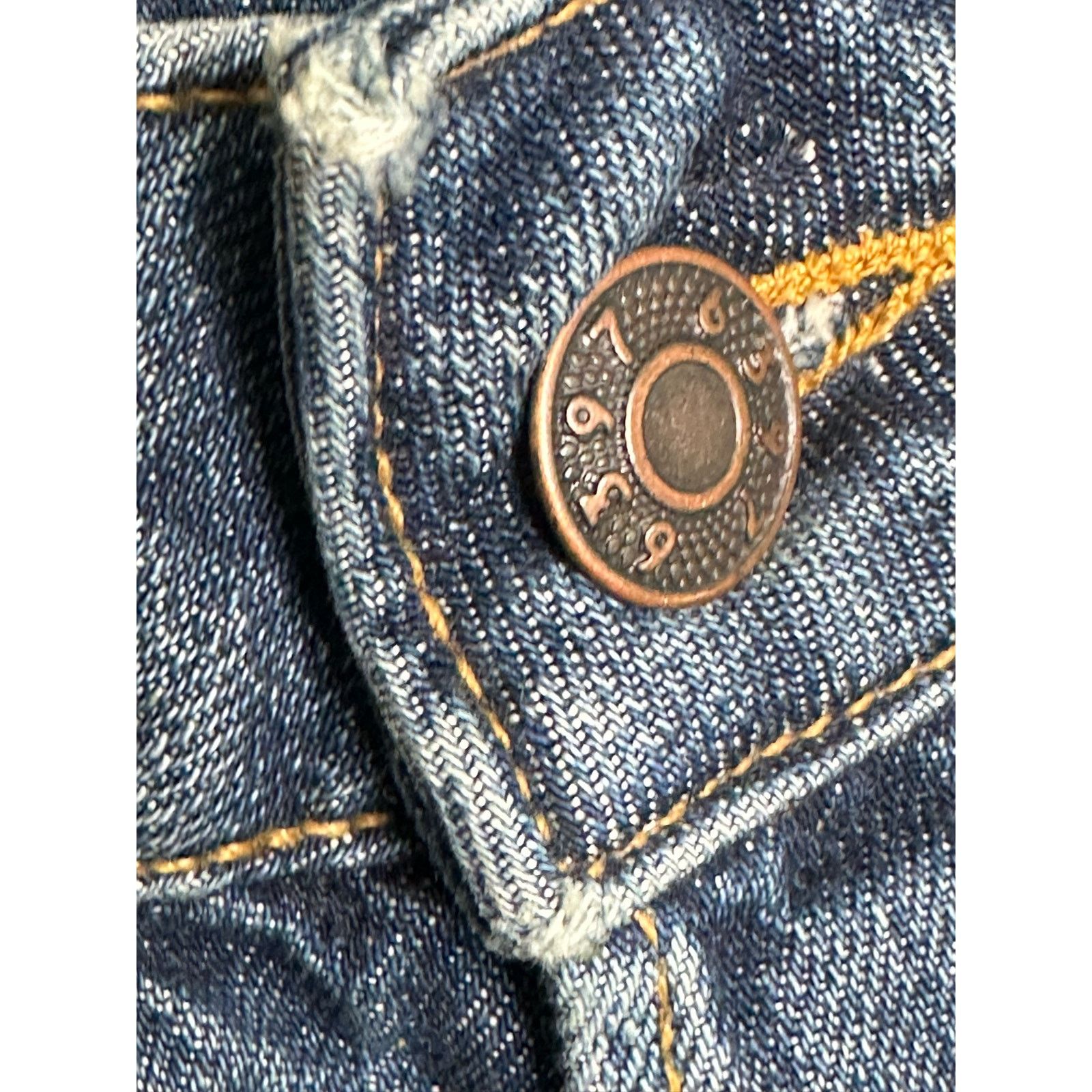 6397 6397 Blue Button Closure Shorty Cropped Baggy Jeans size 27 Size 32" / US 10 / IT 46 - 8 Thumbnail