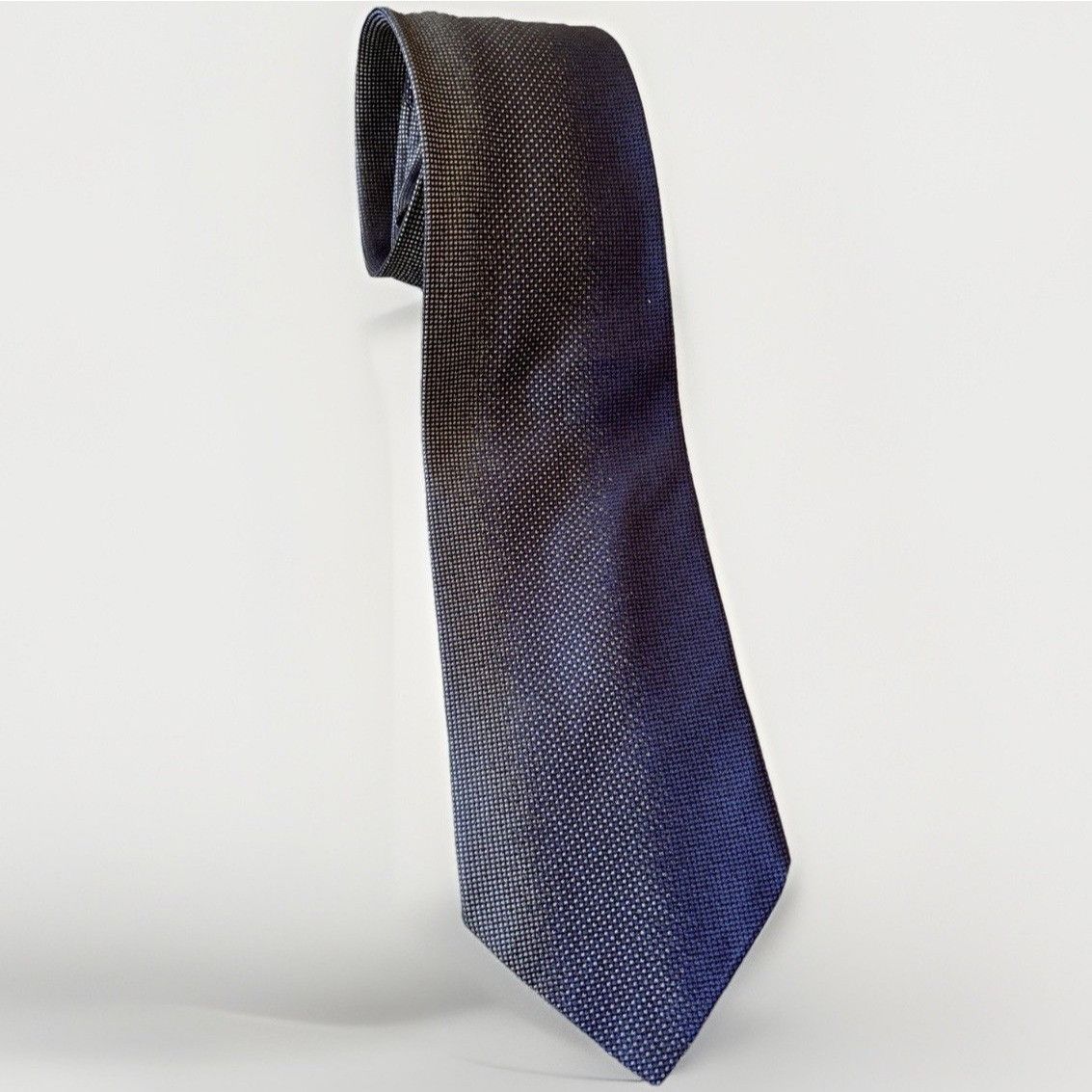 Jean Paul Gaultier Vintage Jean Paul Gaultier Silk Tie Navy Grey Micro Pattern Size ONE SIZE - 1 Thumbnail