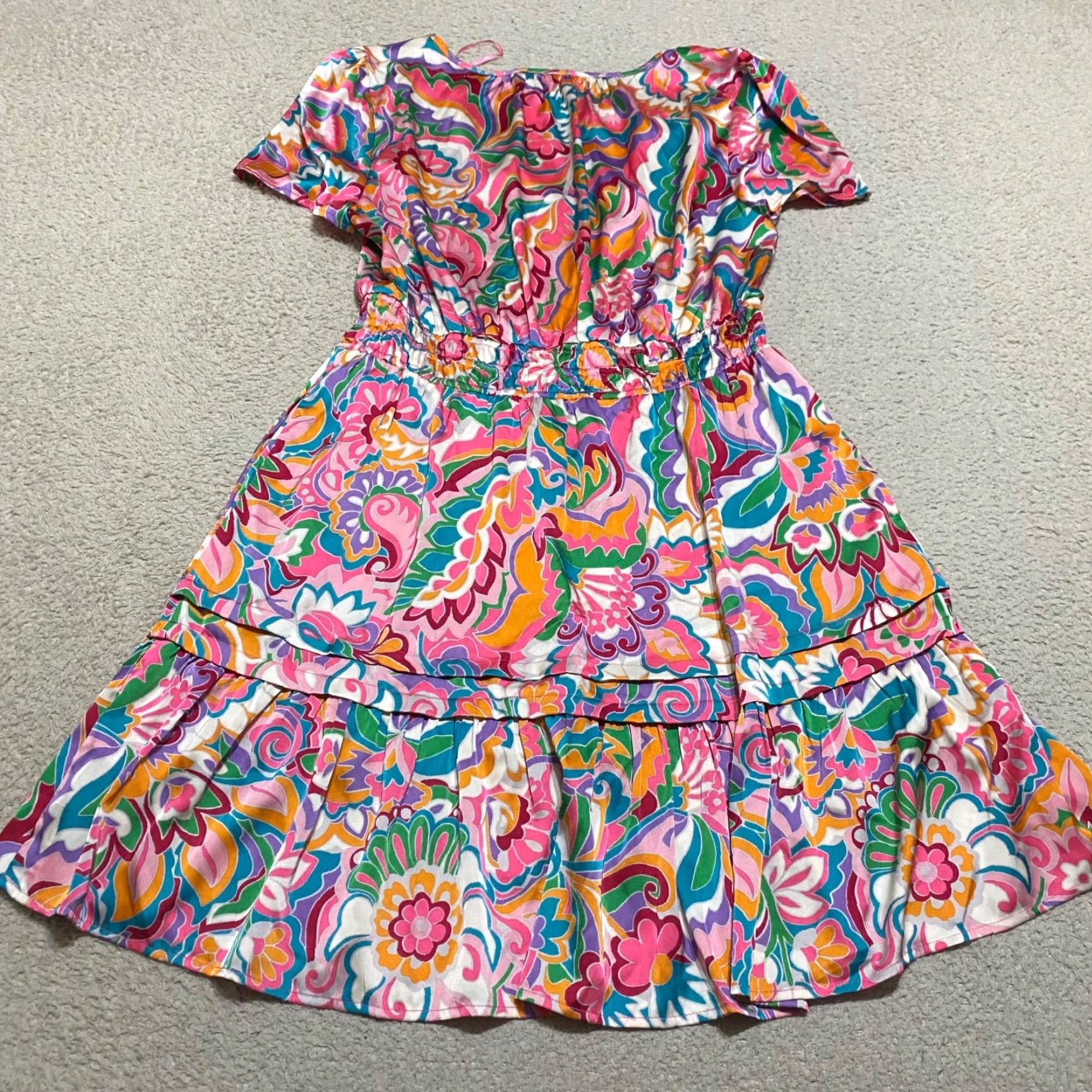 Nicole Miller Nicole Miller Dress Adult L Multicolor Geometric Fit & Flare Knee Length Sleeveless Womens Size L / US 10 / IT 46 - 2 Thumbnail