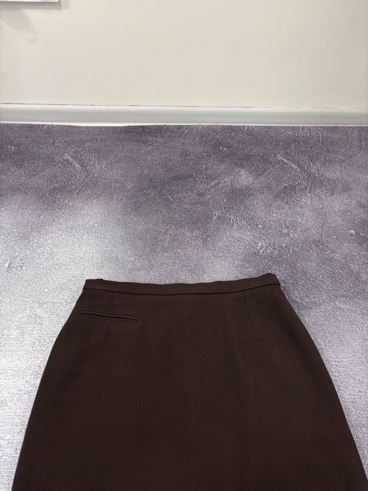 Max Mara Max Mara Women’s Brown Tailored Wool Straight Skirt Size 34" / US 12 / IT 48 - 9 Thumbnail