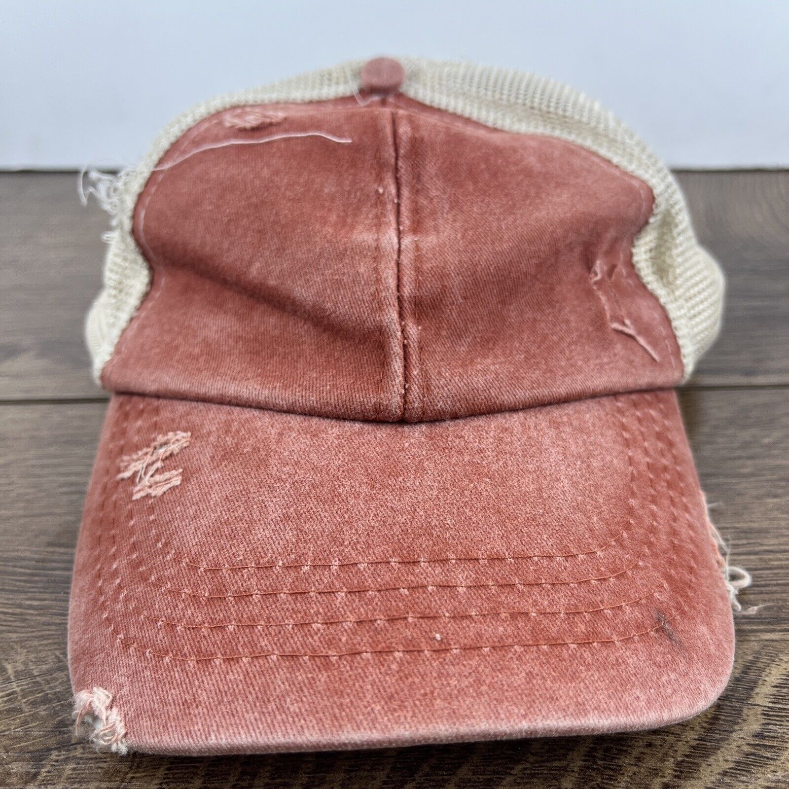 Other Faded Red Baseball Cap Red Hat Adjustable Adult Size Hat Red Size ONE SIZE - 4 Thumbnail