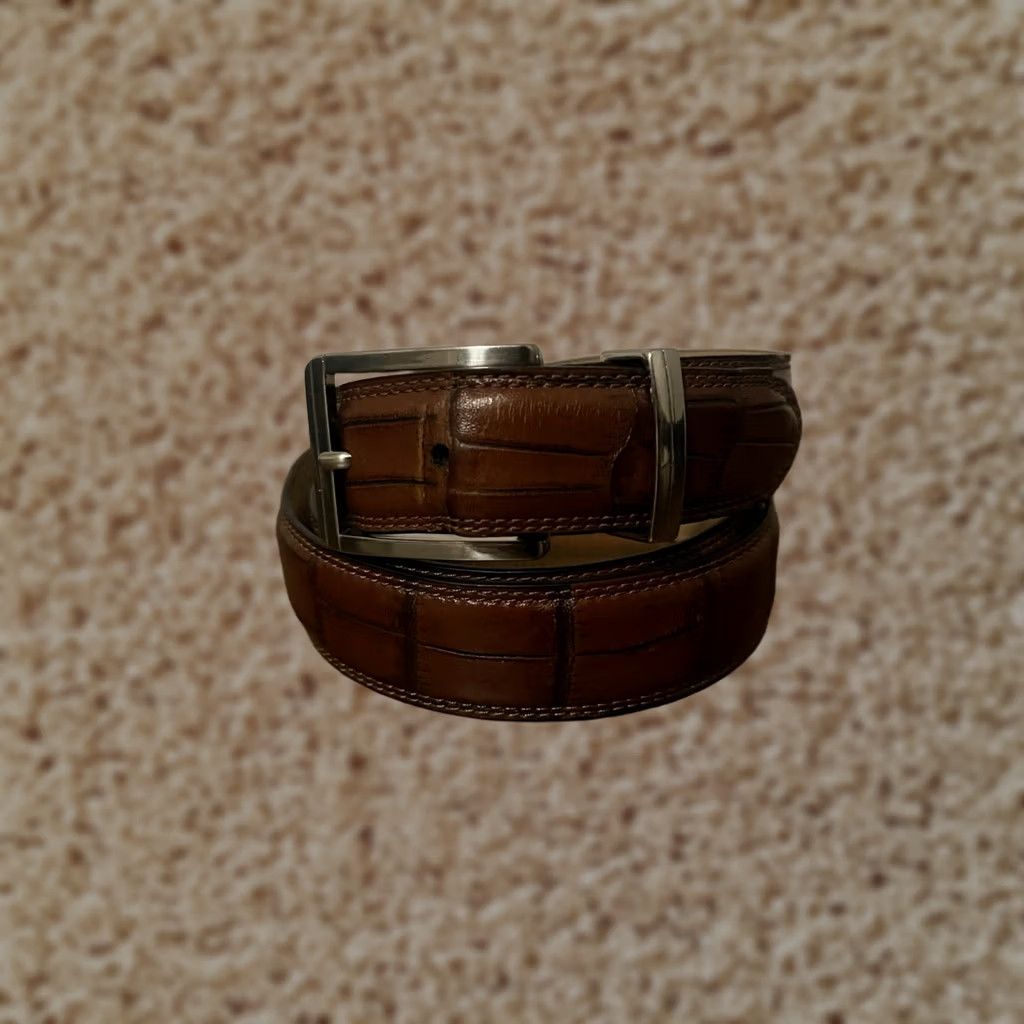Tommy Bahama VINTAGE Tommy Bahama Dress Belt Brown Leather Embossed 1 1/4" 46 3/4" 42 Men Size US XL / EU 56 / 4 - 1 Thumbnail