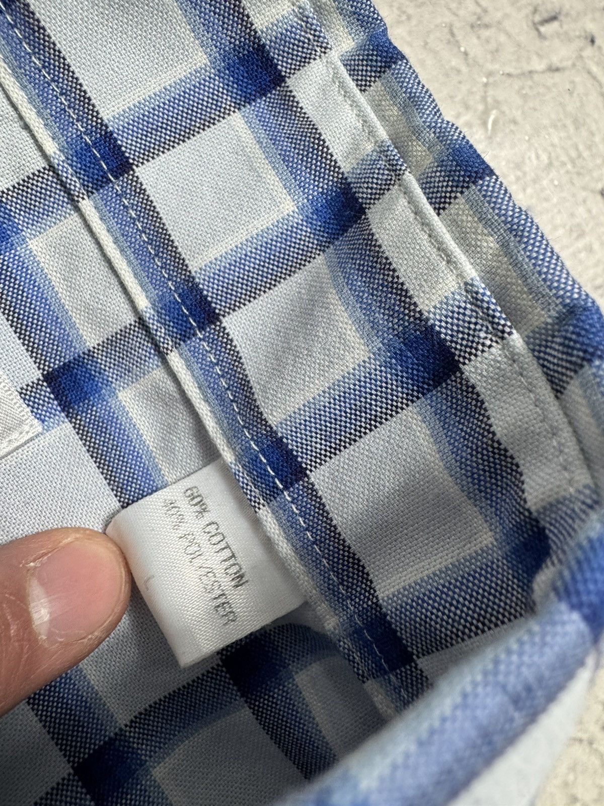 Yves Saint Laurent Yves Saint Laurent YSL Checked Button Up Short Sleeve Shirt Size US L / EU 52-54 / 3 - 9 Thumbnail