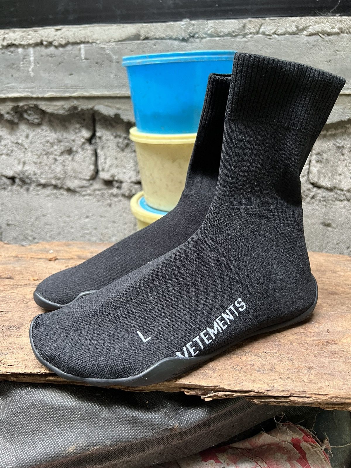 image of Vetements X Demna Gvasalia F/w19 Runway Karate Sock Sneakers in Black, Men's (Size 7)