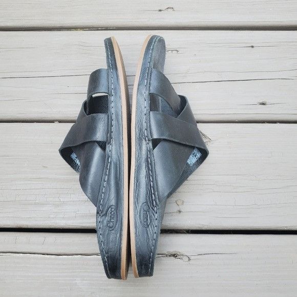 Chaco Chaco Wayfarer Black Leather Crisscross Strap Jesus Sandal Size US 11 / IT 41 - 3 Thumbnail