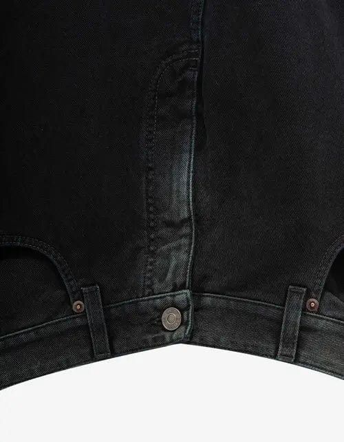 Balenciaga Balenciaga Black Deconstructed Denim Jacket Size US S / EU 44-46 / 1 - 5 Thumbnail