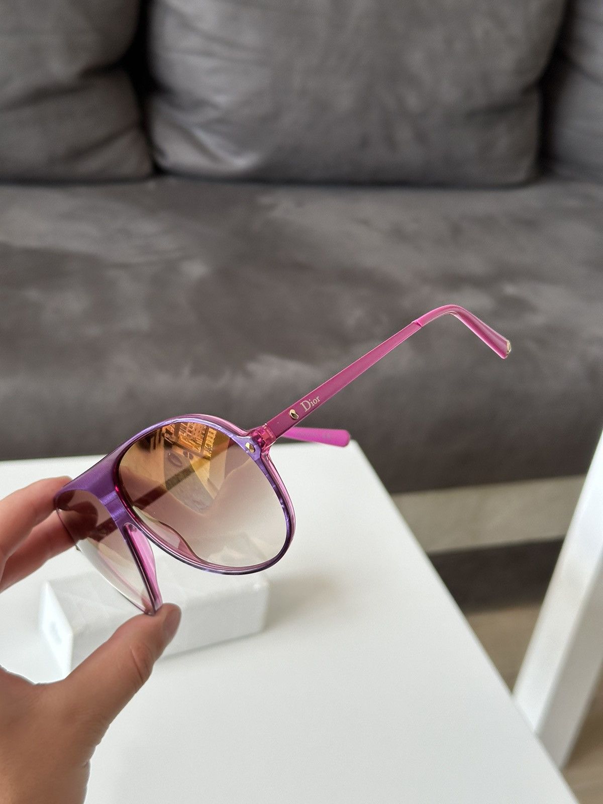 Dior DIOR Tahuata Les Marquises Pink Purple Aviator Sunglasses Size ONE SIZE - 8 Thumbnail