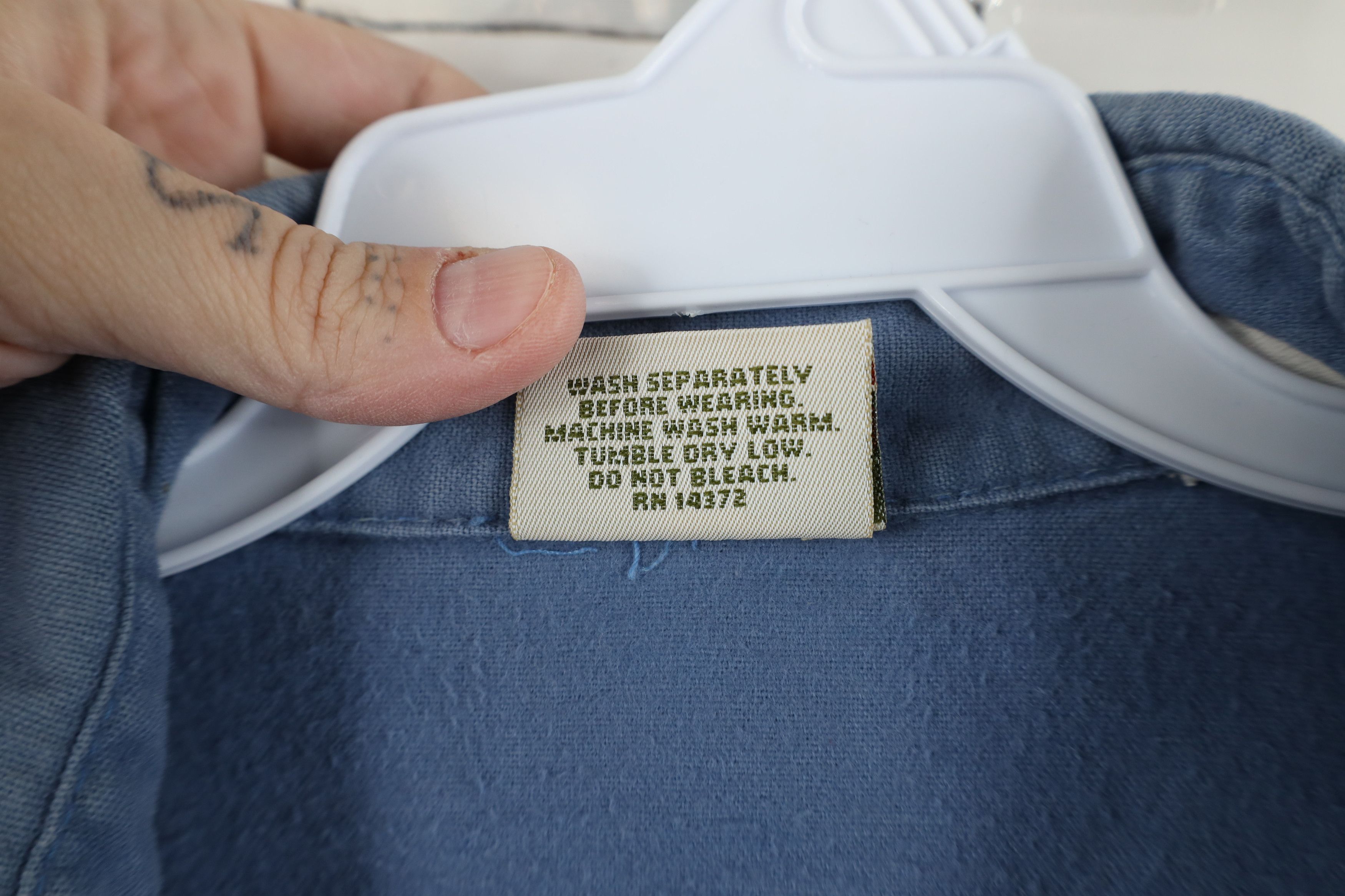 FiveBrother Vintage 90s Five Brother Chamois Cloth Button Shirt Blue USA Size US XXL / EU 58 / 5 - 9 Thumbnail
