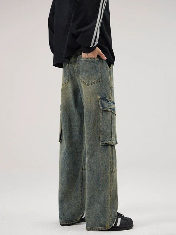 Vintage Vintage multi-pocket patchwork loose distressed jeans Size US 32 / EU 48 - 3 Thumbnail