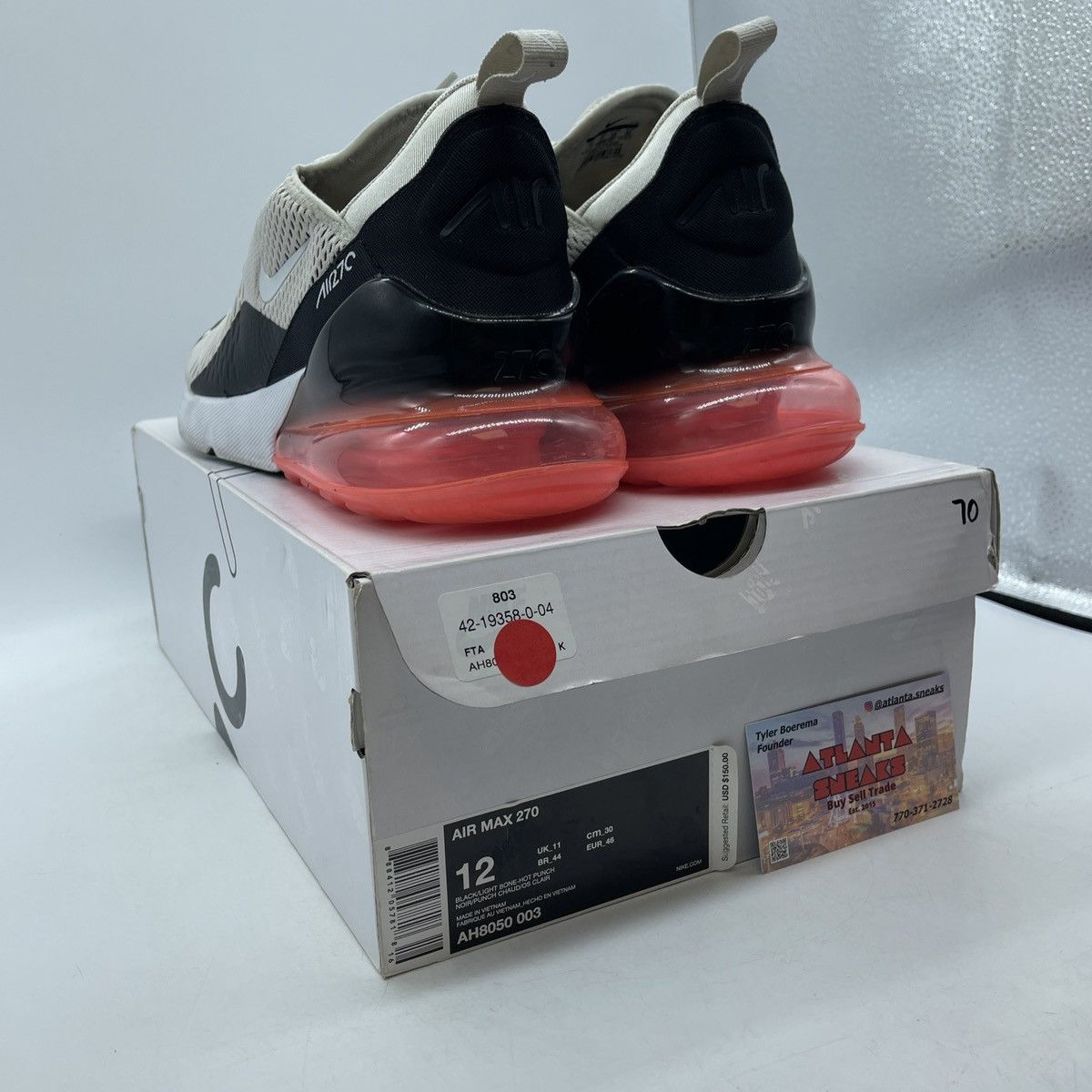 Nike Air max 270 light bone Size US 12 / EU 45 - 4 Thumbnail