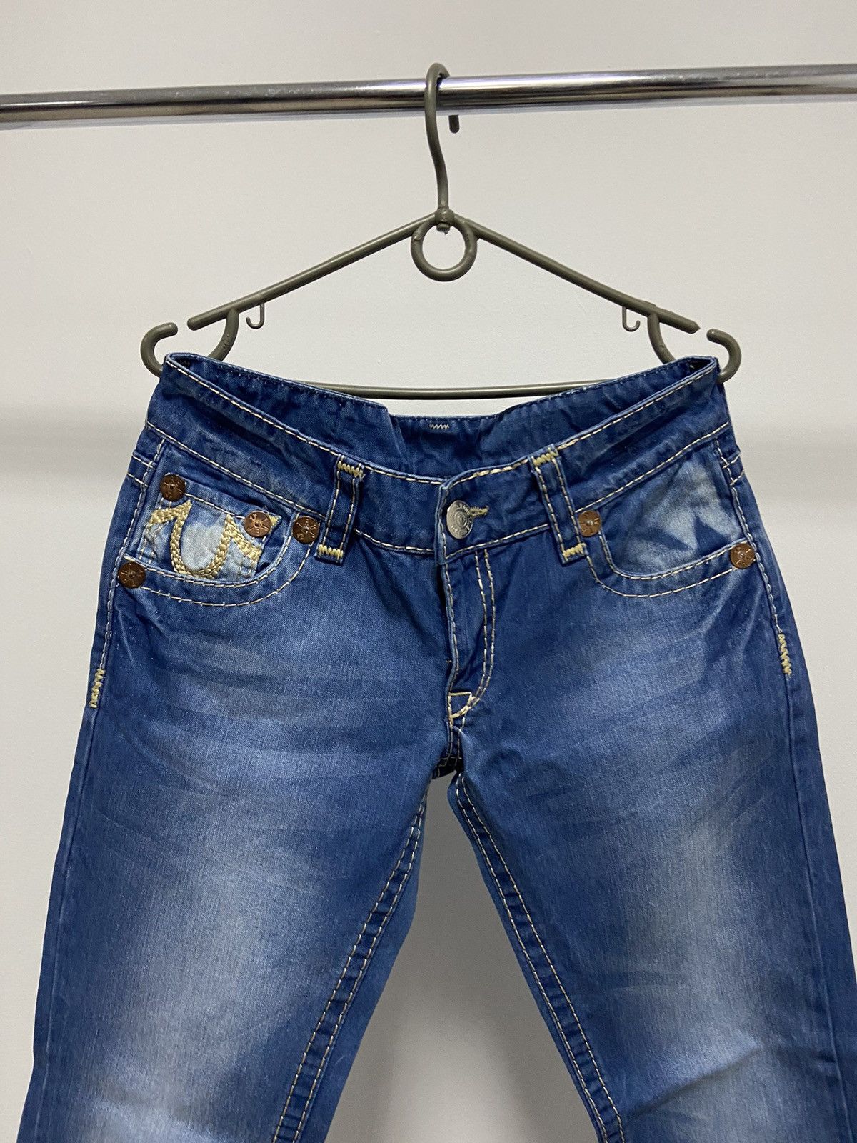 True Religion × Vintage True Religion jeans Pants Selvedge Vintage Y2K Logo Pocket Size US 31 - 4 Thumbnail