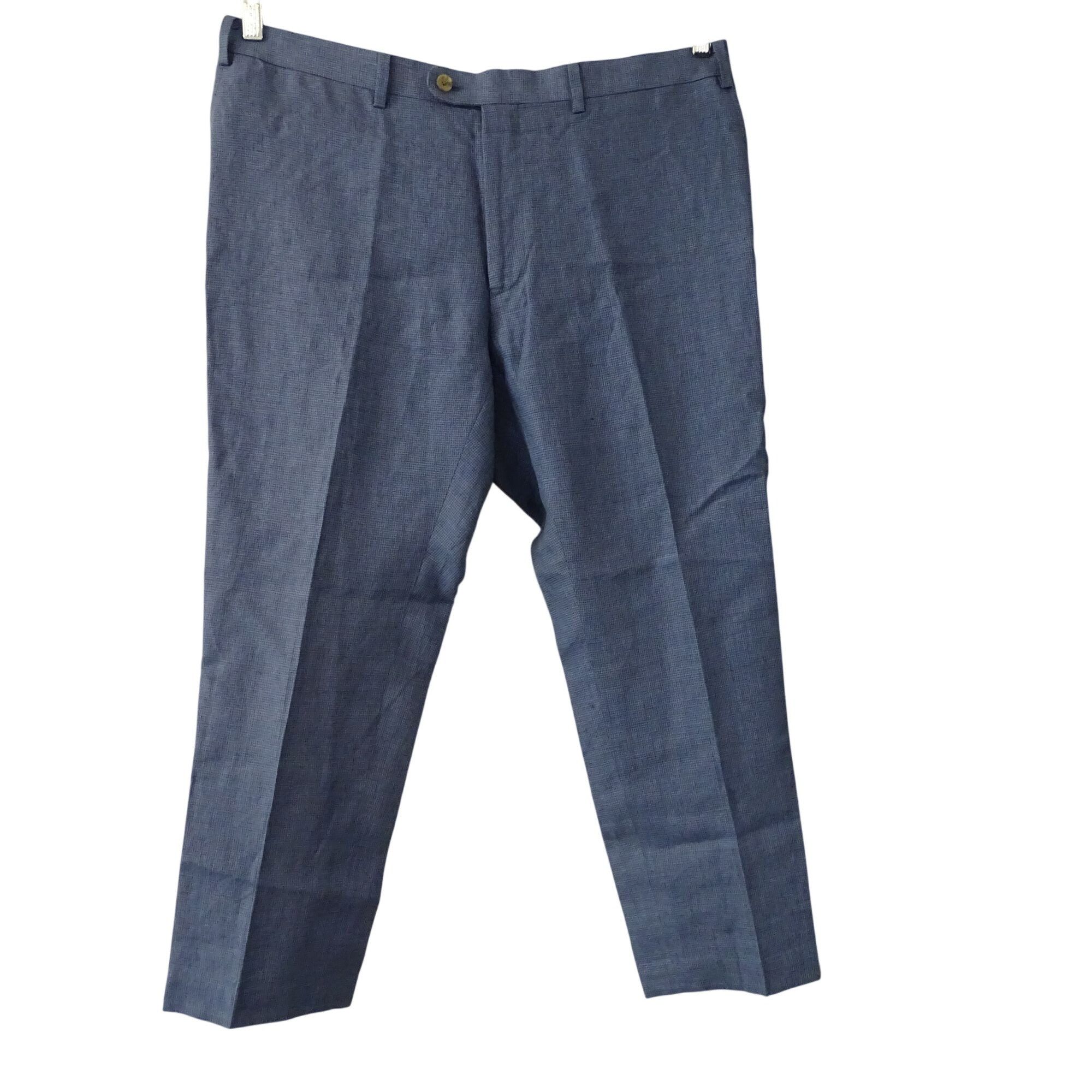 Indochino Indochino Slim Blue Micro Check Pants Men Size 38 x 26 Size US 38 / EU 54 - 1 Thumbnail