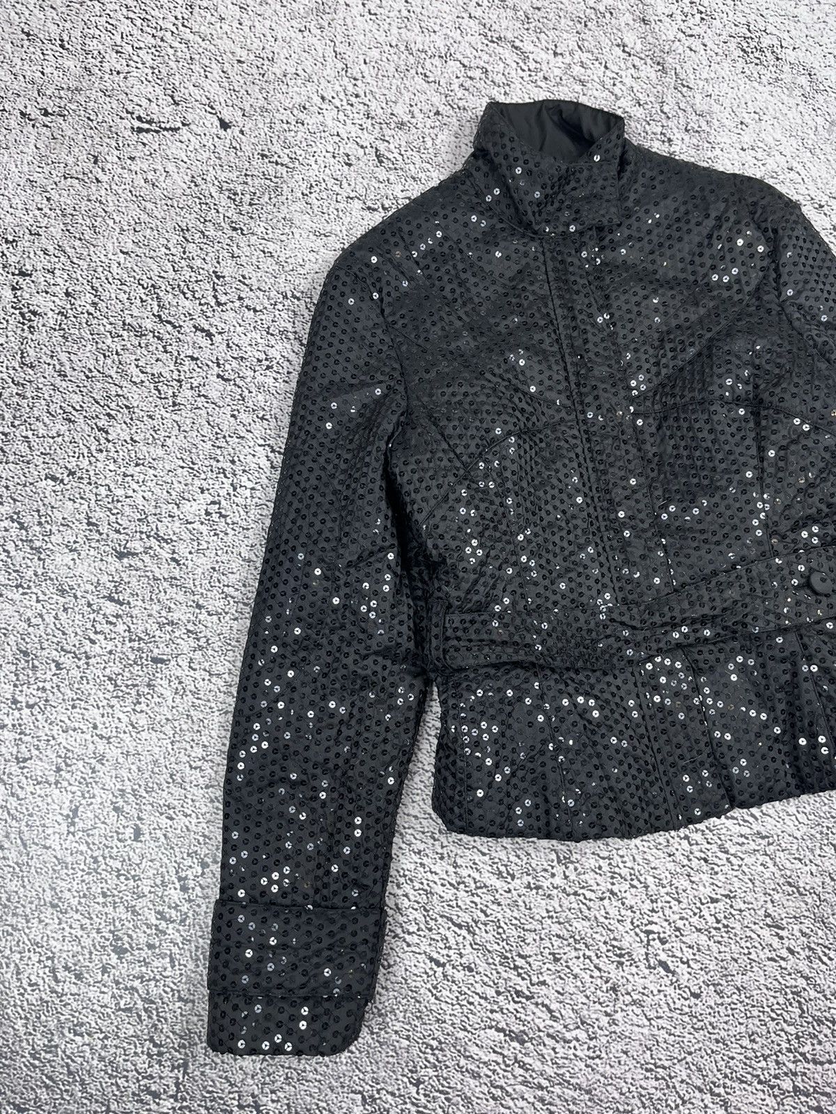 Japanese Brand Luxury Sequin Quilted Jacket Vintage Glamour DG Style Size S / US 4 / IT 40 - 2 Thumbnail