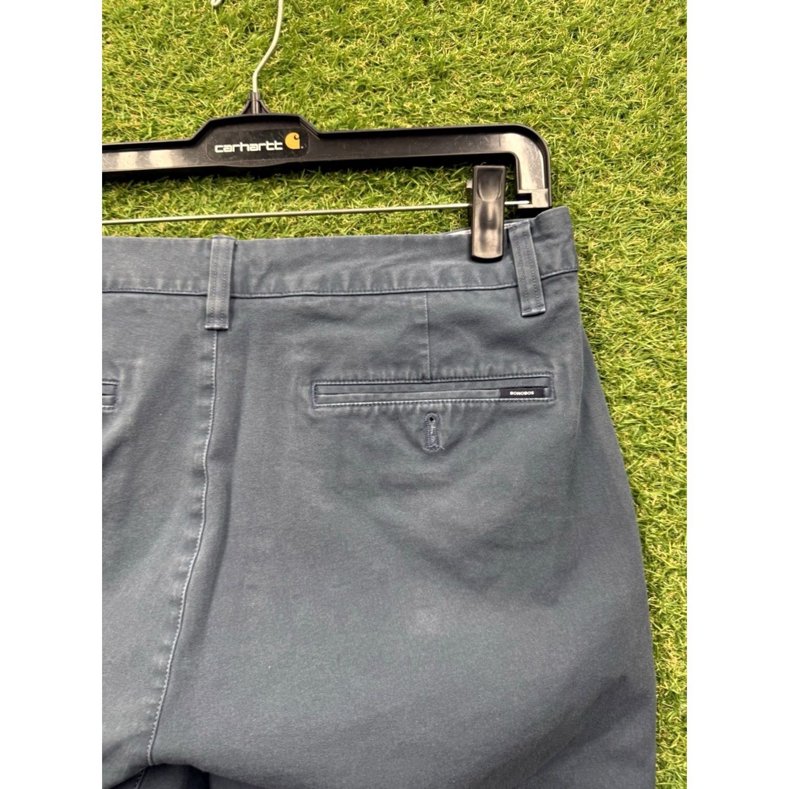 Bonobos Bonobos Weekday Warrior Slim Pants Mens 34x32 Cotton Spandex Chino Grey 4 Way Stretch Casual Dress Straight Hem Spring Fall Summer Modern Preppy Mens Size US 34 / EU 50 - 5 Thumbnail