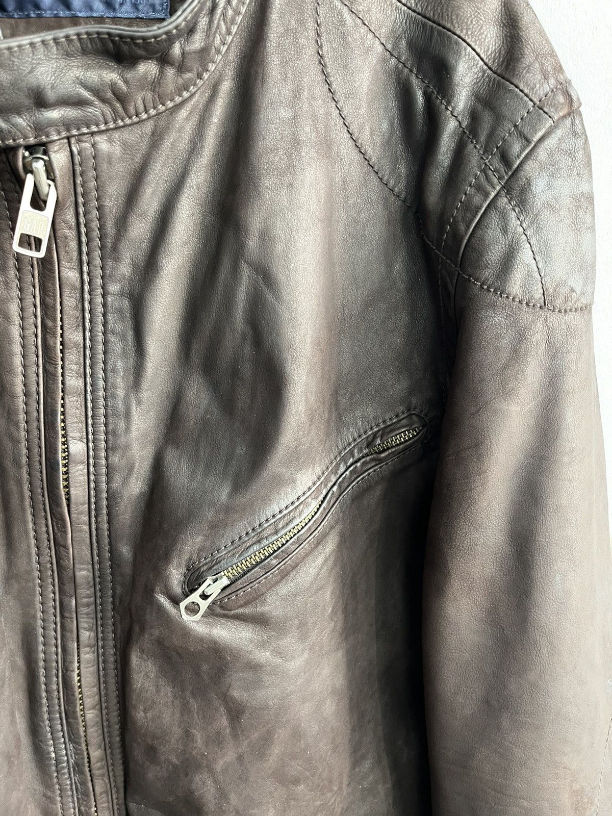Gap × Vintage Gap biker leather jacket Size US XL / EU 56 / 4 - 6 Thumbnail