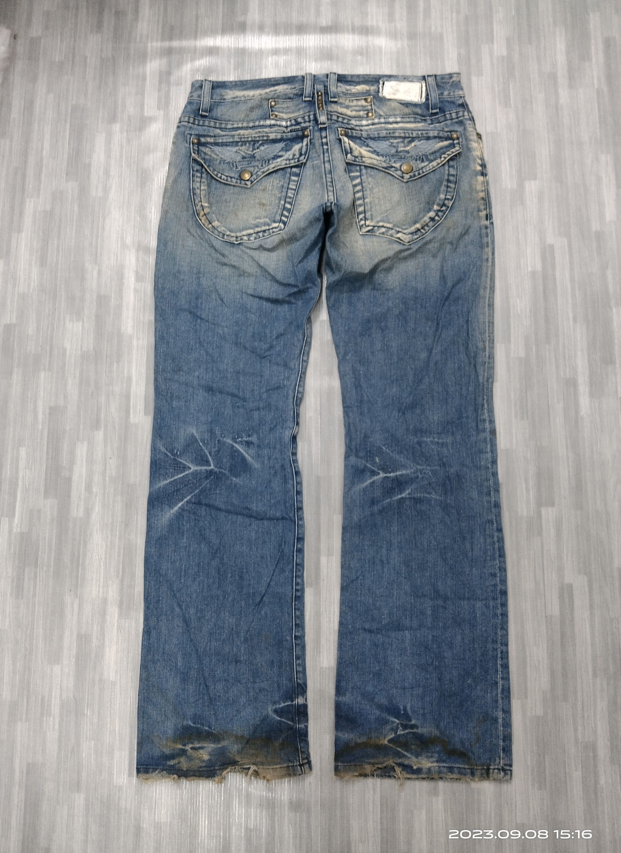 Vintage FLARE SICK ROBINS JEANS Size US 33 - 3 Thumbnail