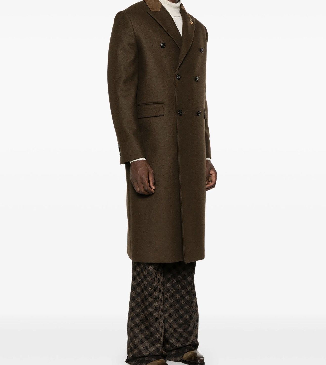 Amiri AMIRI Double-Breasted Brown Wool Coat — Size 52 — Sold Out Size US L / EU 52-54 / 3 - 9 Thumbnail