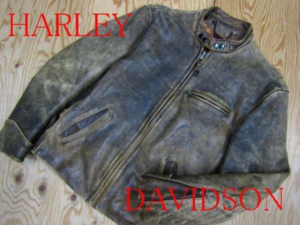 Harley Davidson Harley Davidson Cowhide Leather Single Rider Jacket patina Size US M / EU 48-50 / 2 - 3 Thumbnail