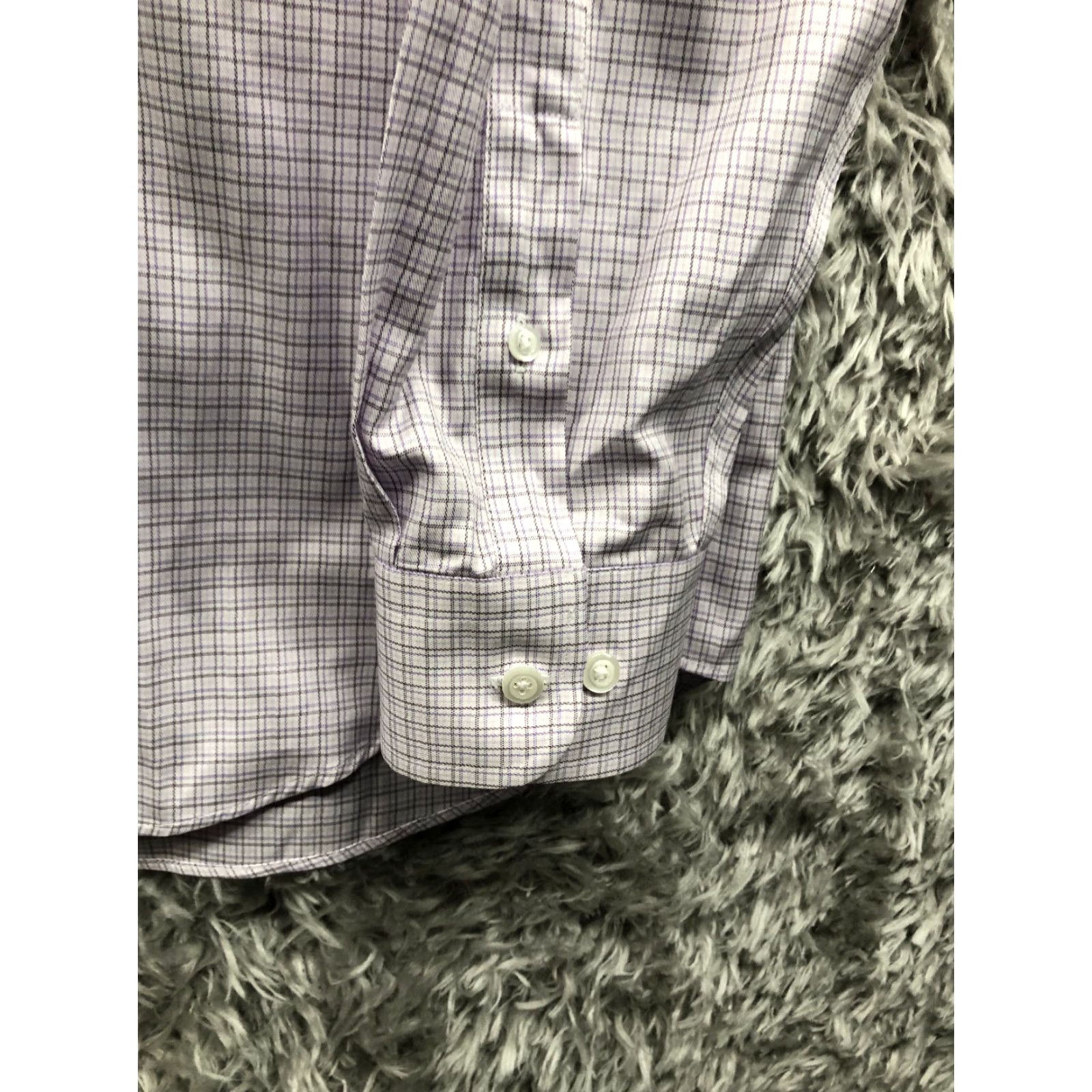 Joseph Abboud Joseph Abboud Shirt 16 34/35 Purple Long Sleeve Spread Collar Mens Button-Up Shirt Size US L / EU 52-54 / 3 - 3 Thumbnail