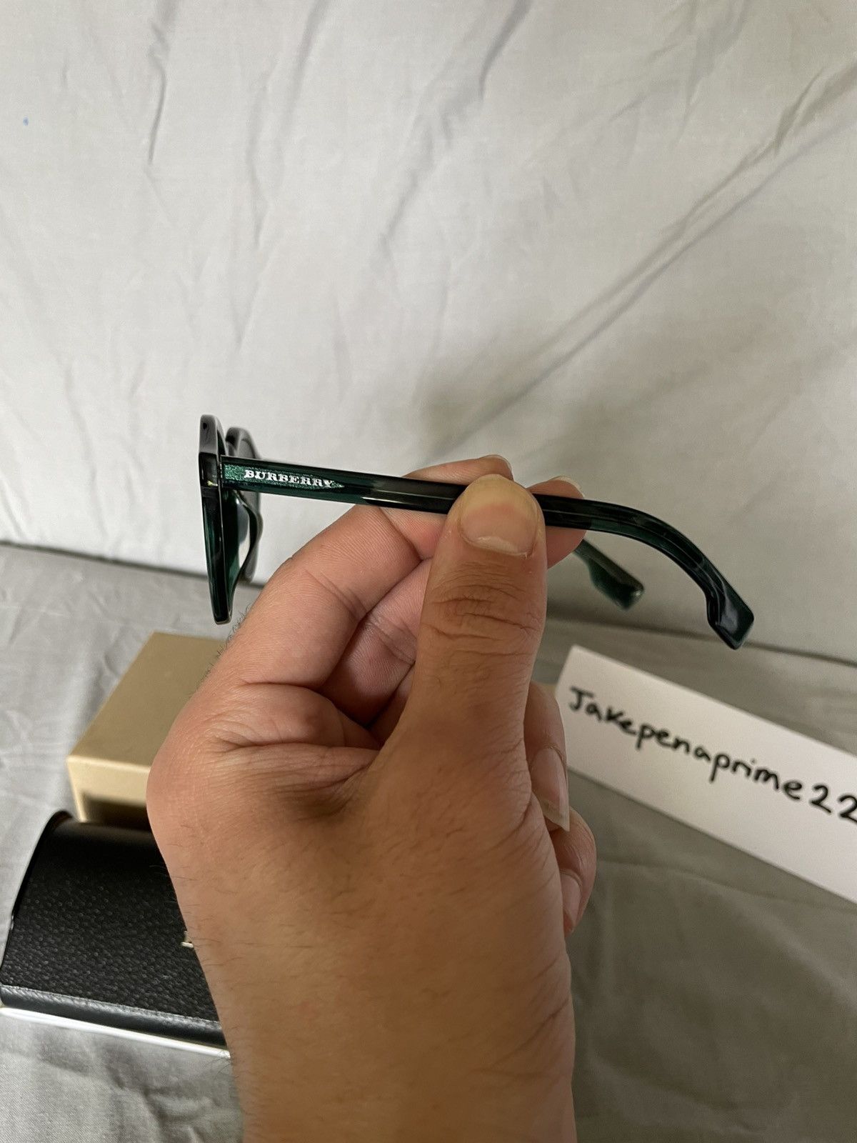 Burberry Men’s Burberry Sunglasses Green B4280F Size ONE SIZE - 4 Thumbnail