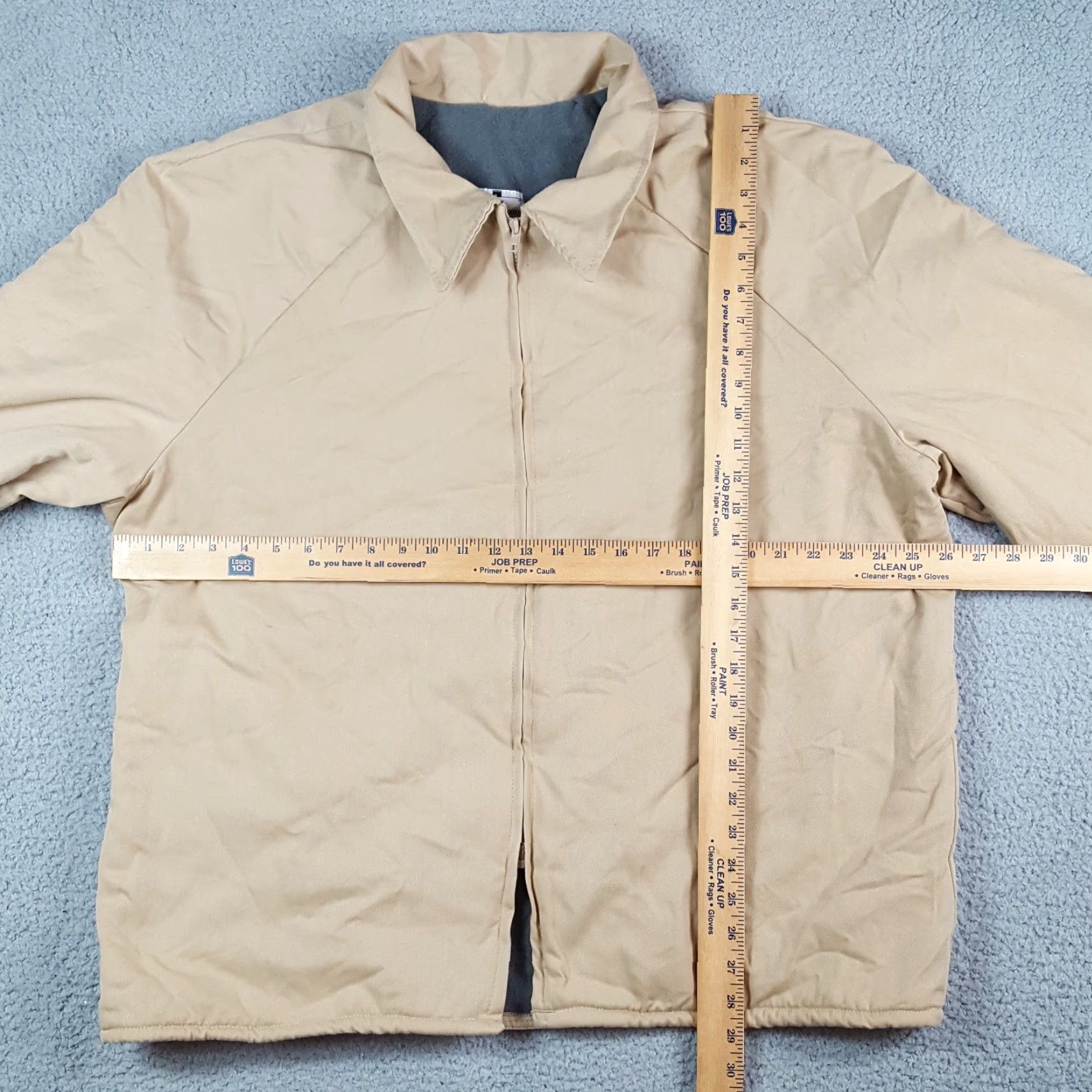 Vintage VCE Khaki Duck Canvas Fleece Lined Zip Up Men's Size 1X Chore Coat Work Jacket Size US XL / EU 56 / 4 - 7 Thumbnail