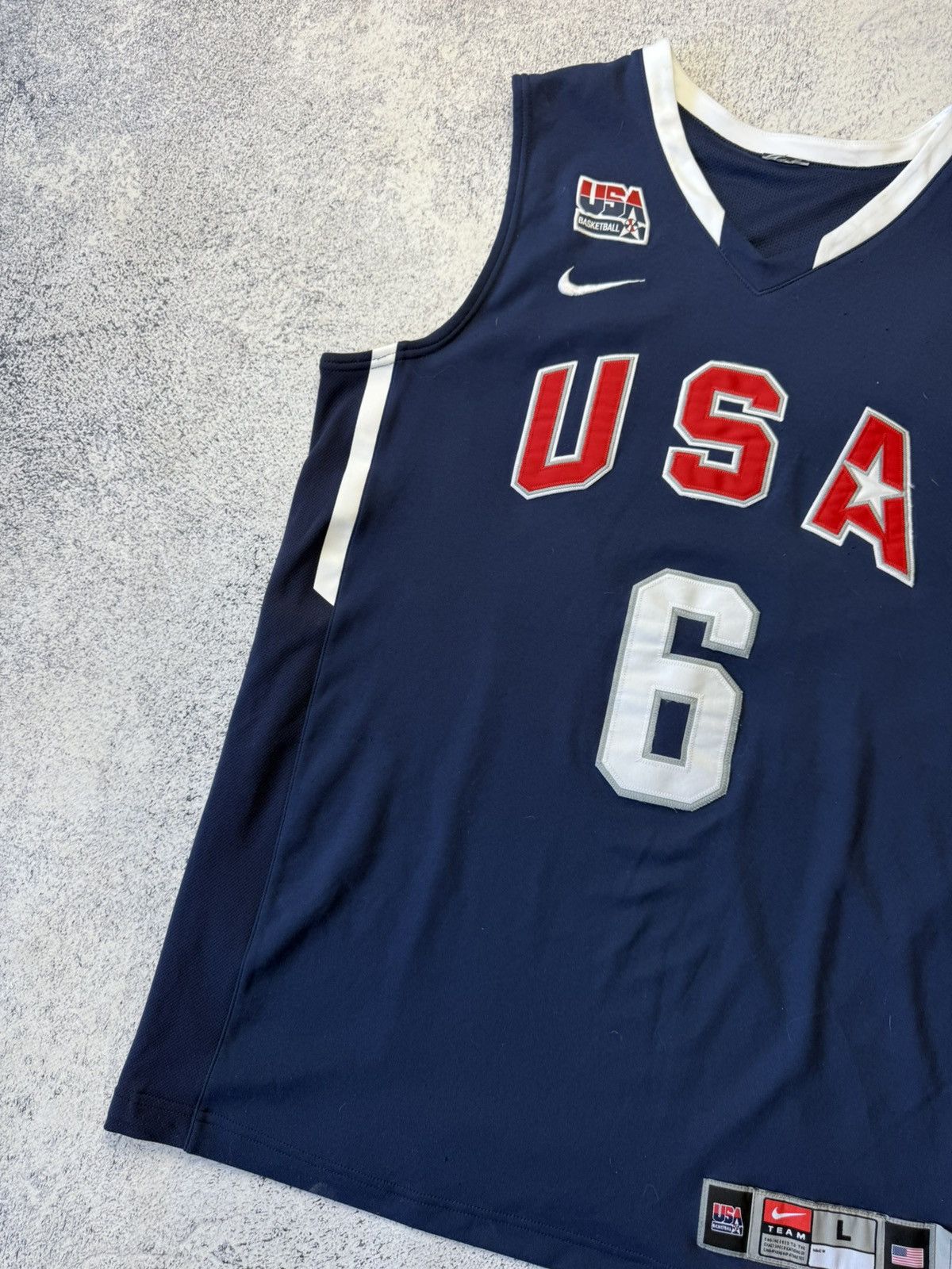 NBA Vintage Y2K Lebron James Team USA NBA Olympics Jersey L Size US L / EU 52-54 / 3 - 3 Thumbnail
