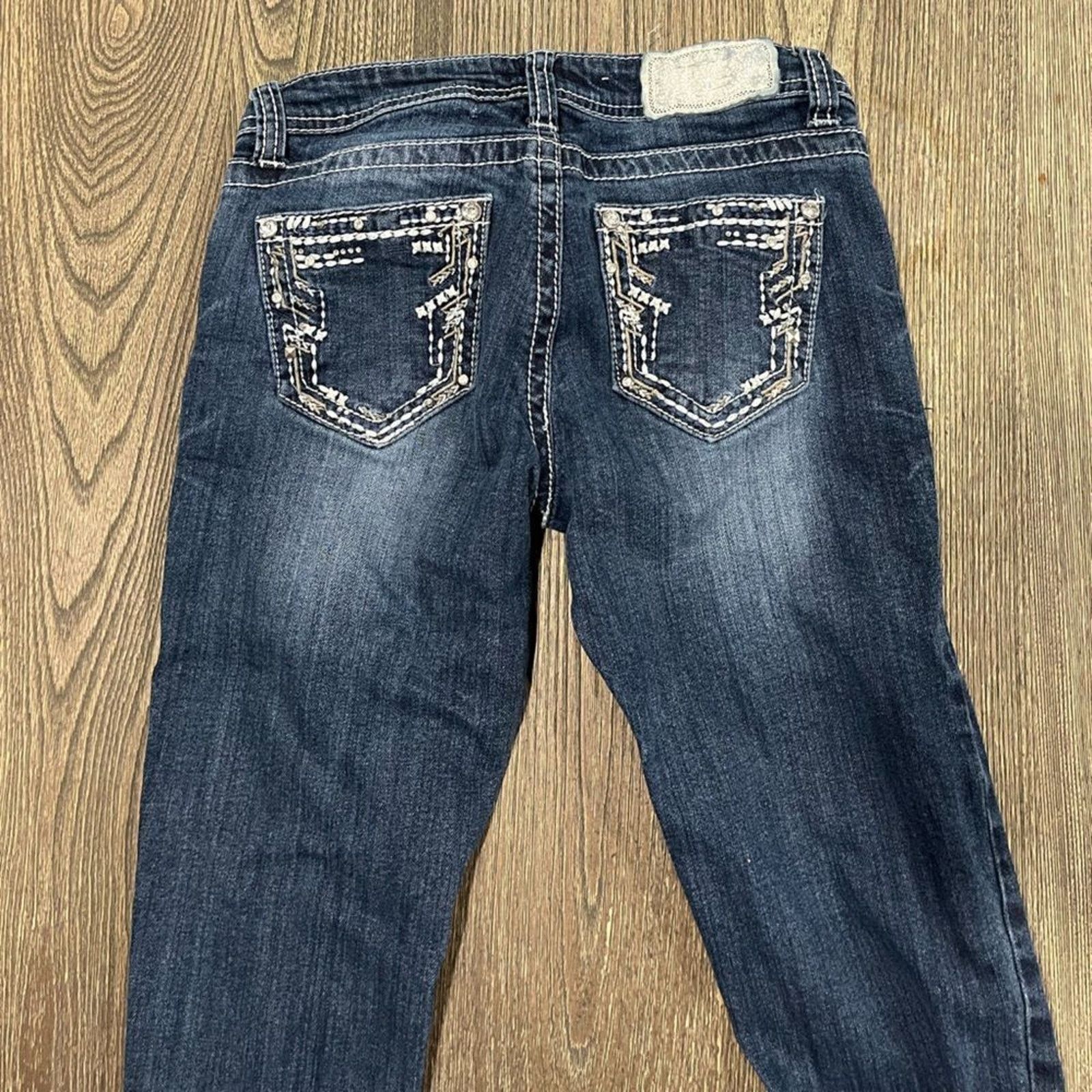 Other Shyanne Shy Skinny Jeans Whisker Embroidered Detail Denim Size 26" / US 2 / IT 38 - 5 Thumbnail