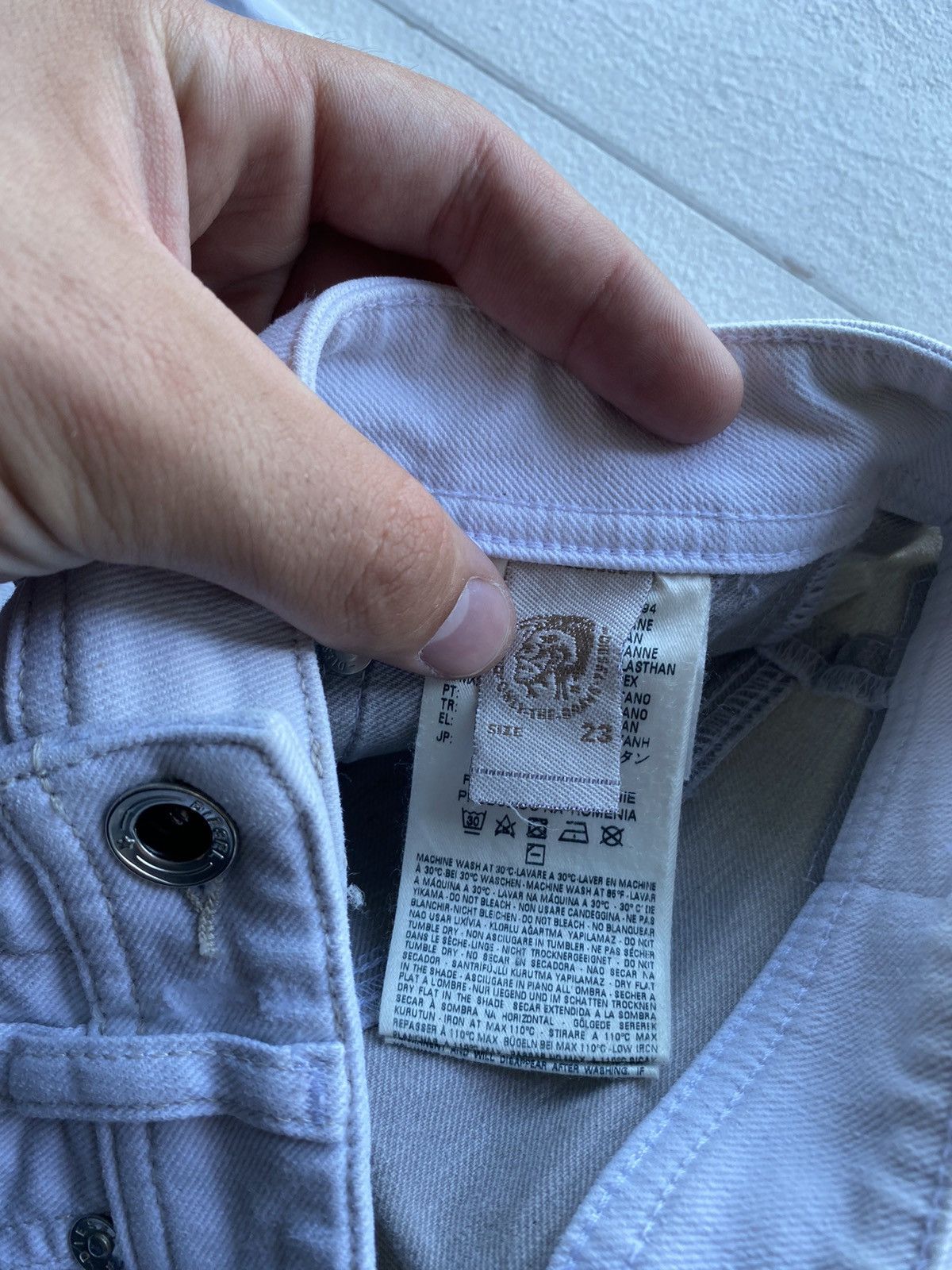 Diesel 🔥Opium Punk Diesel Distressed Straight Regular Reen Patch Size 26" / US 2 / IT 38 - 17 Thumbnail