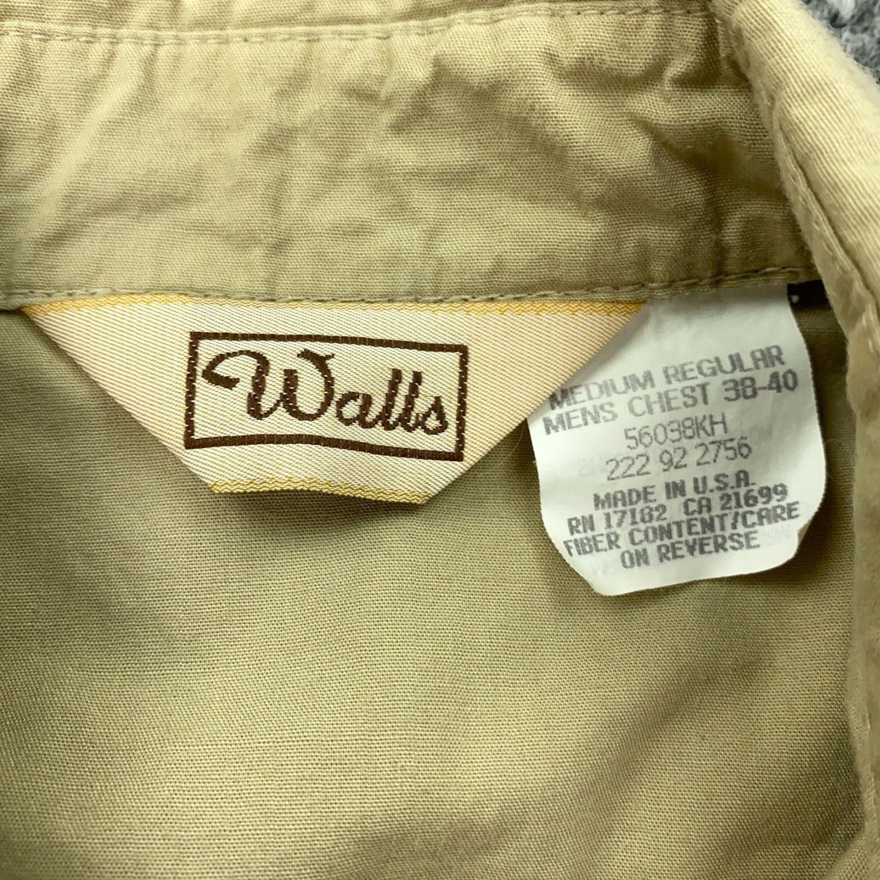 Walls VINTAGE Walls Plaid Button-Up Shirt Mens Medium Beige Utility Safari Classic USA Size US M / EU 48-50 / 2 - 6 Thumbnail