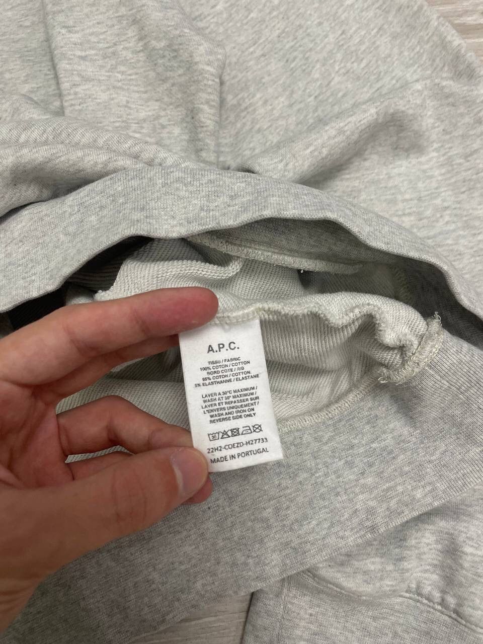 A.P.C. × Vintage A.P.C Basic Logo Grey Hoodie Y2K Size US M / EU 48-50 / 2 - 4 Thumbnail