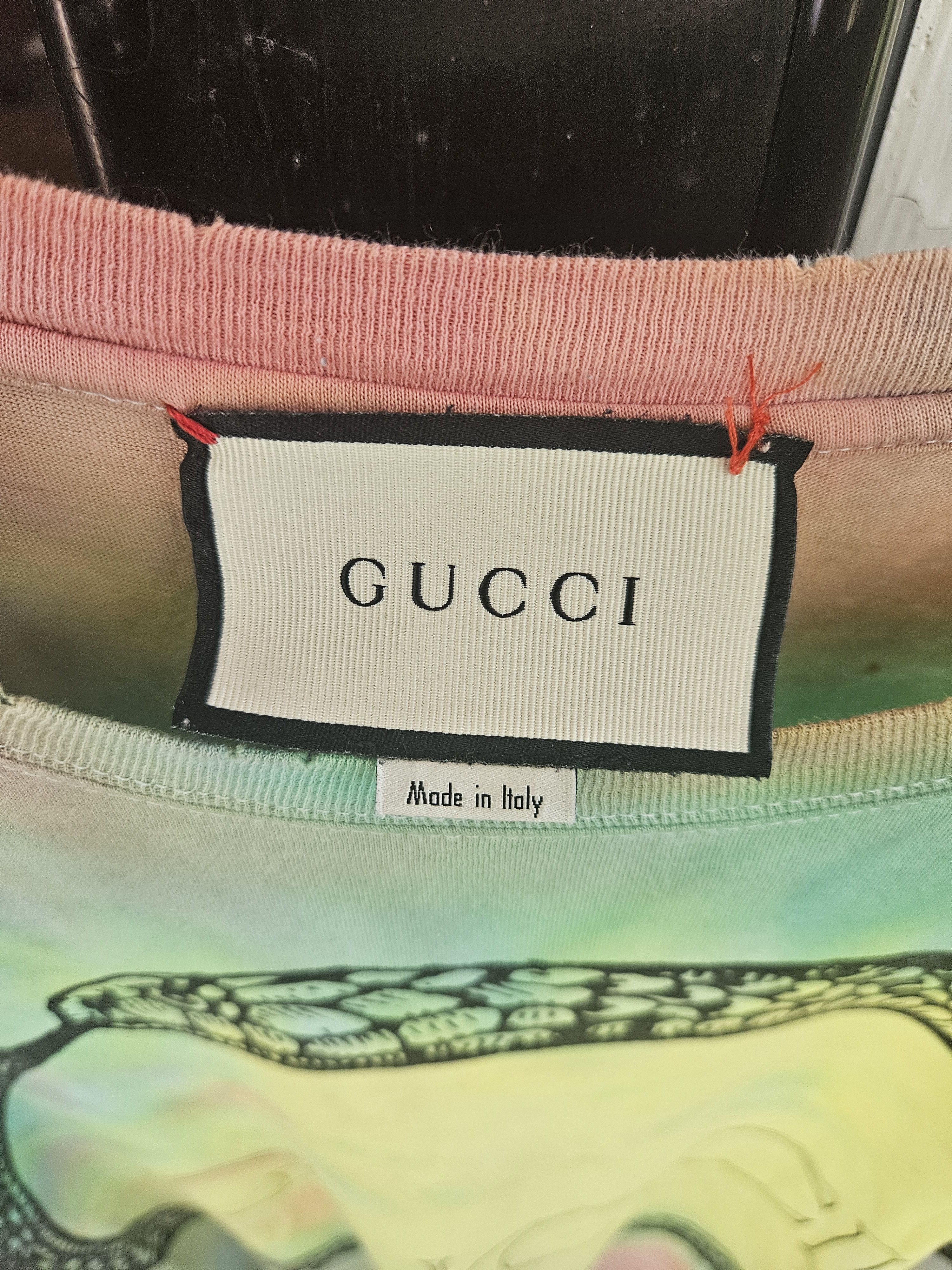 Gucci Gucci Ouroboros Tie Dye Distressed Snake Tee Shirt Size US XXL / EU 58 / 5 - 5 Thumbnail